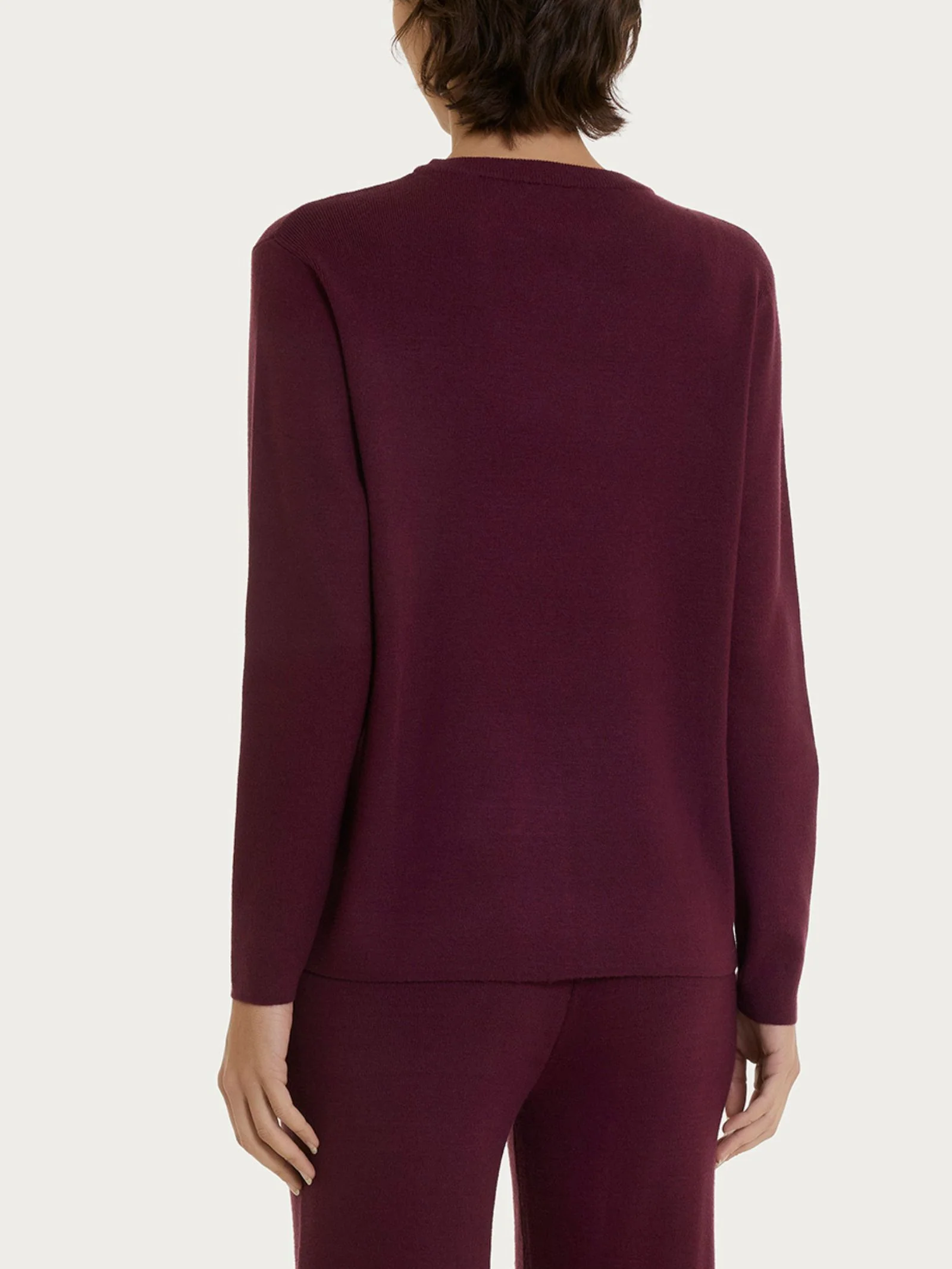 Maglia girocollo in Super Soft - Fig - Image 2