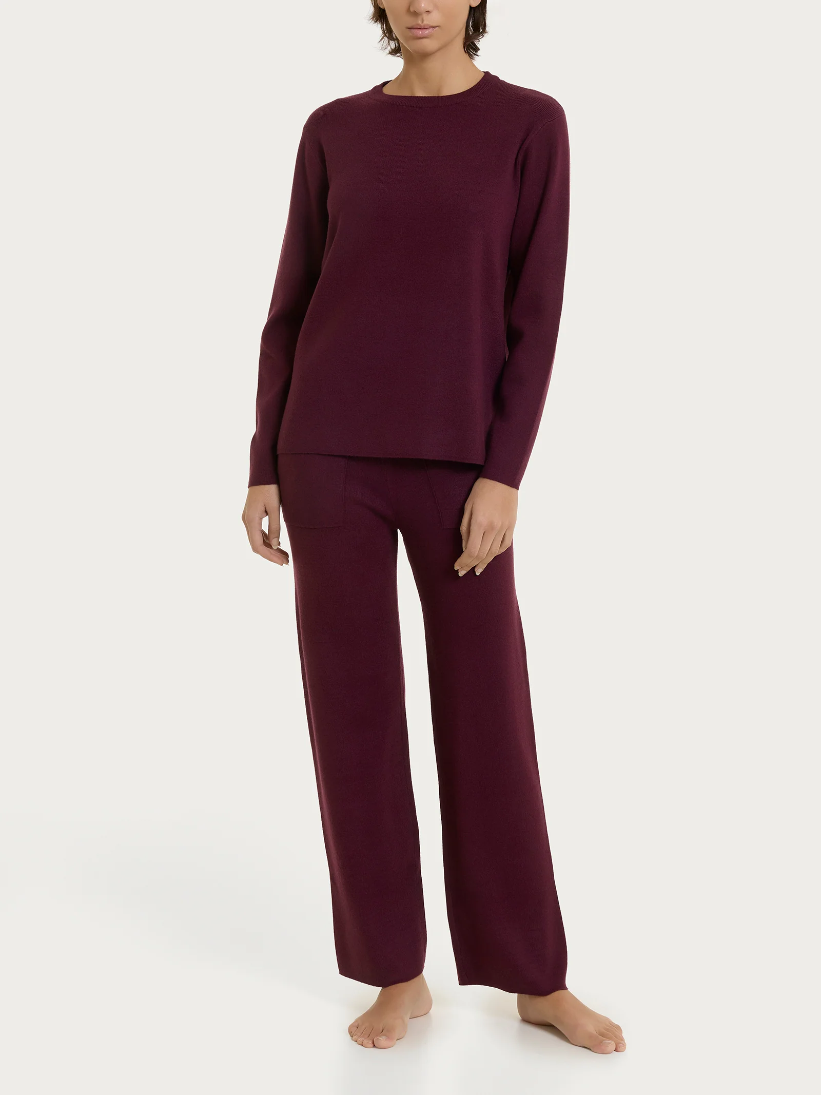 Maglia girocollo in Super Soft - Fig - Image 4