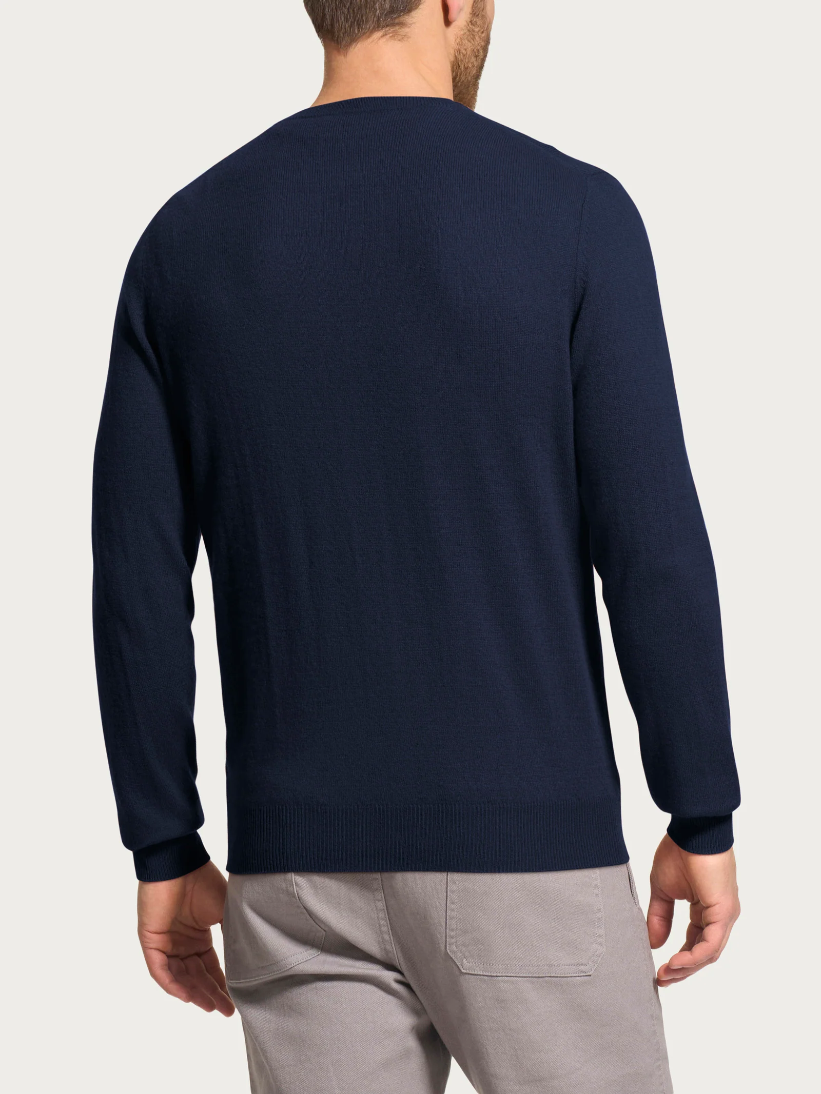 Maglia girocollo in tessuto Cashmerino - Outer Space - Image 2