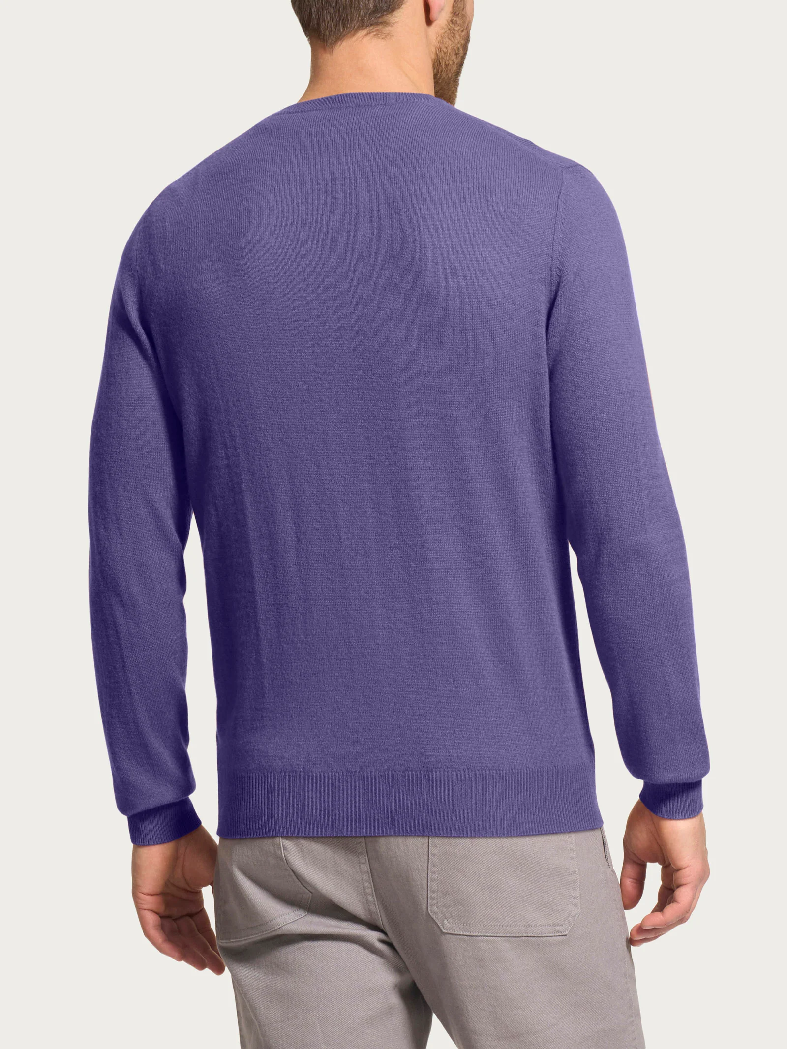 Maglia girocollo in tessuto Cashmerino - Mulled Grape - Image 2
