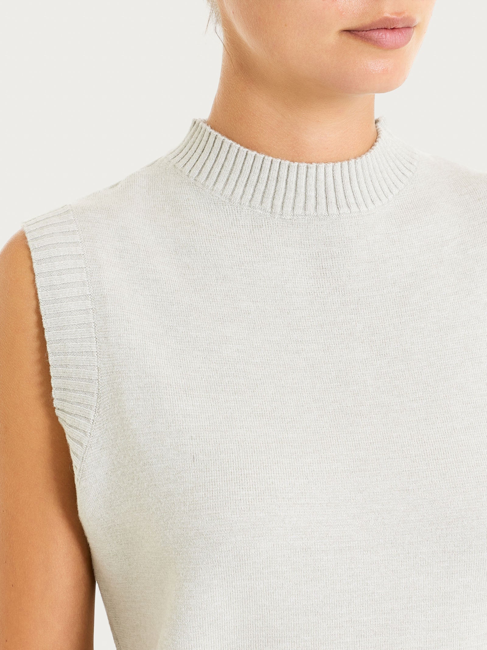 Maglia smanicata in Super Soft - CHAMPIGNON MEL. - Image 3
