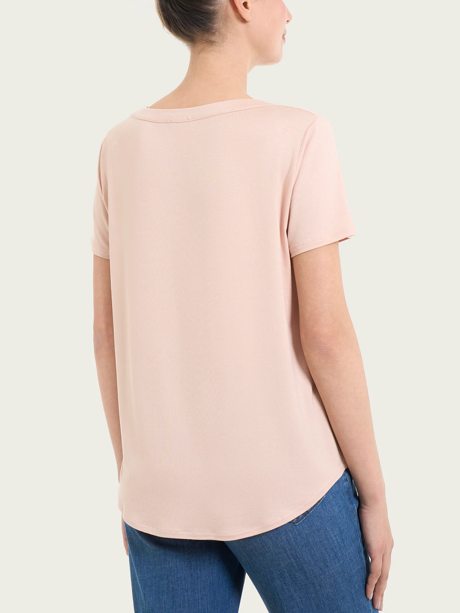 Maglietta a manica corta in Viscosa Summer - Cameo Rose - Image 2
