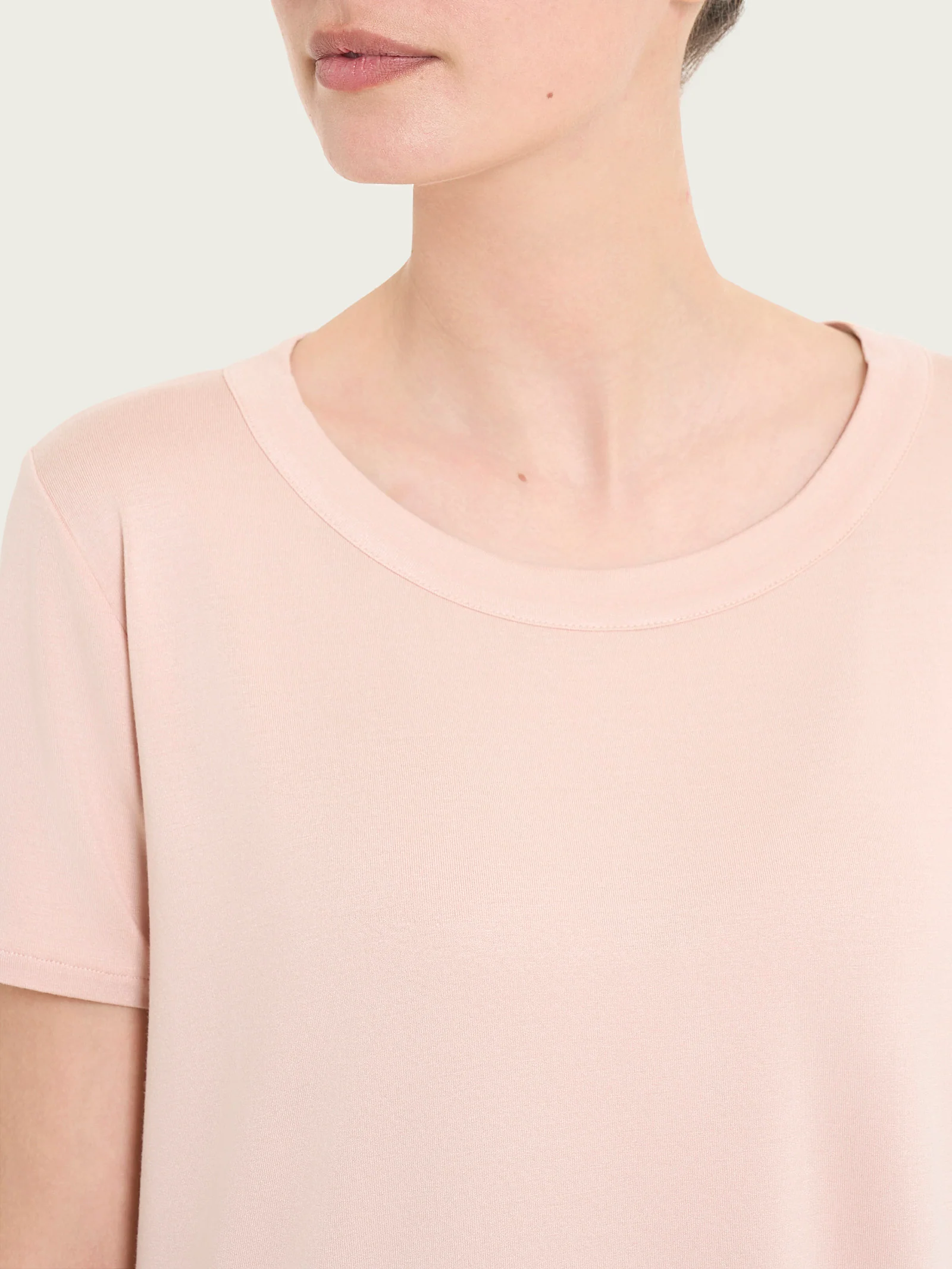 Maglietta a manica corta in Viscosa Summer - Cameo Rose - Image 3