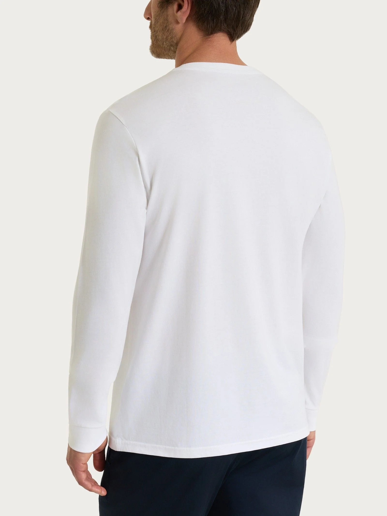 Maglietta a manica lunga in Heavy Duty Jersey - Bianco - Image 2