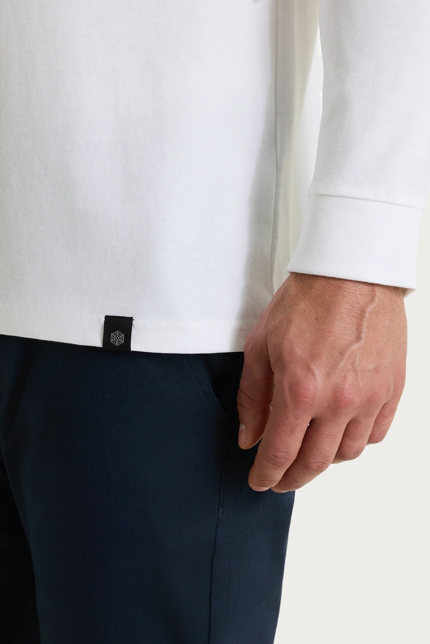 Maglietta a manica lunga in Heavy Duty Jersey - Bianco - Image 4
