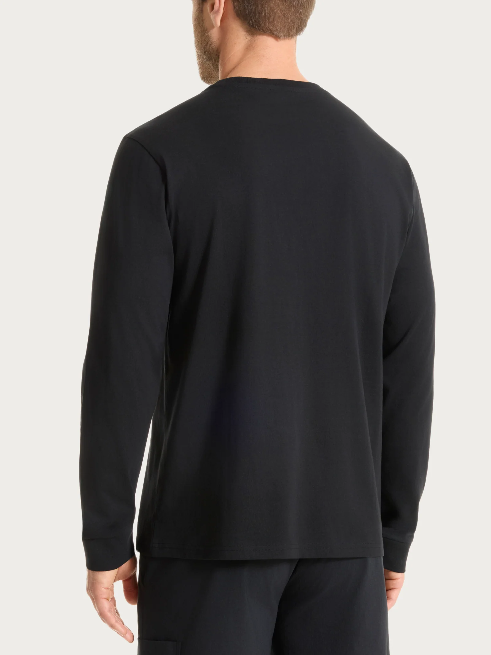 Maglietta a manica lunga in Heavy Duty Jersey - Nero - Image 2