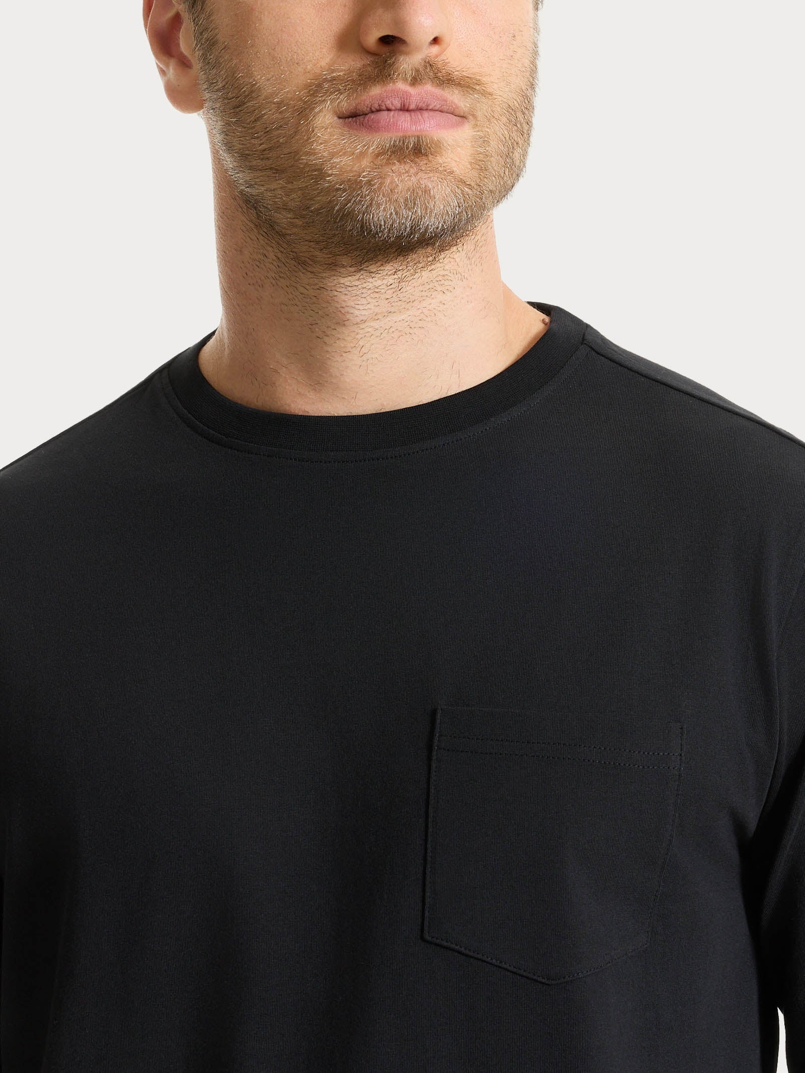 Maglietta a manica lunga in Heavy Duty Jersey - Nero - Image 3