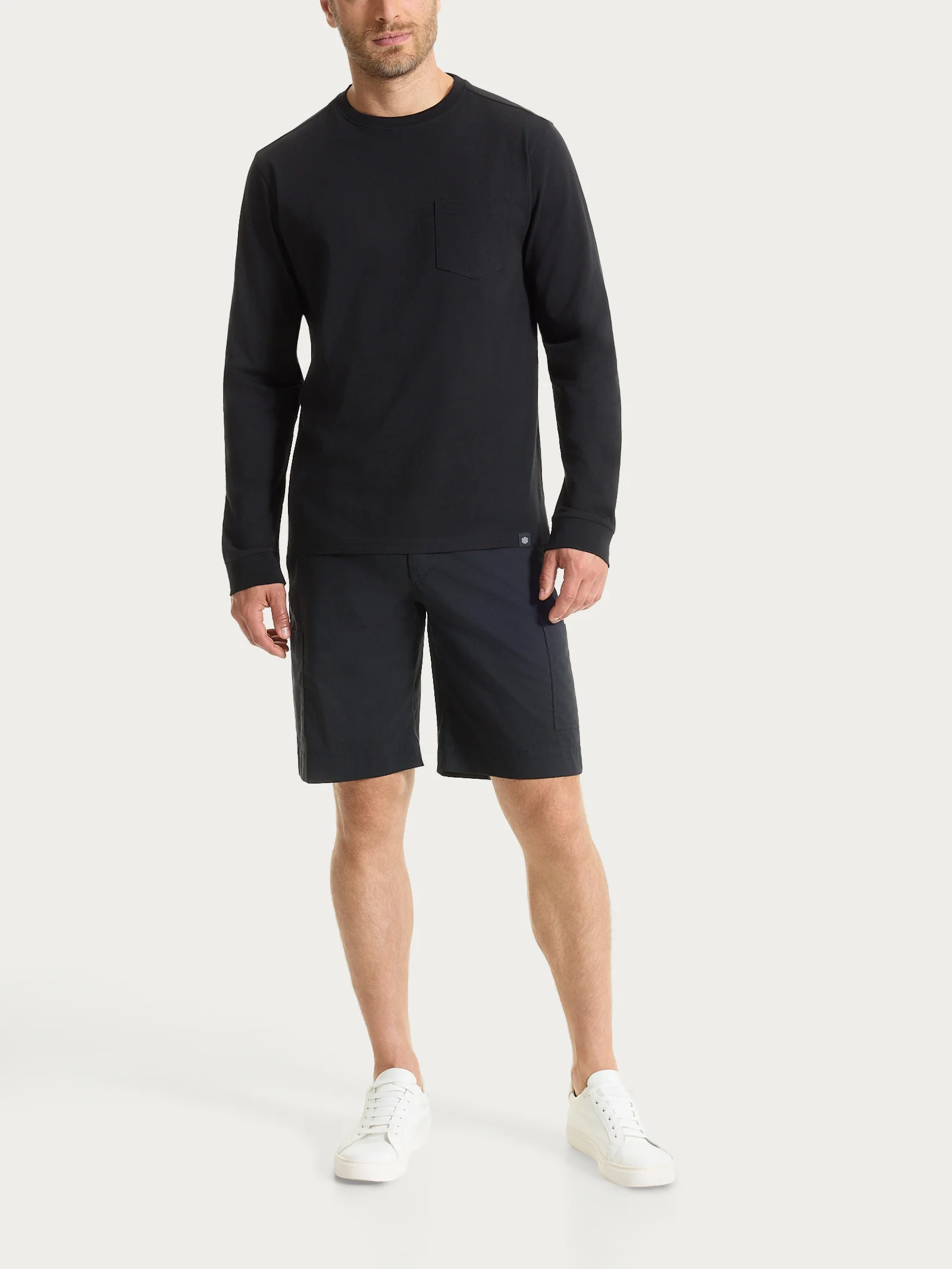 Maglietta a manica lunga in Heavy Duty Jersey - Nero - Image 4