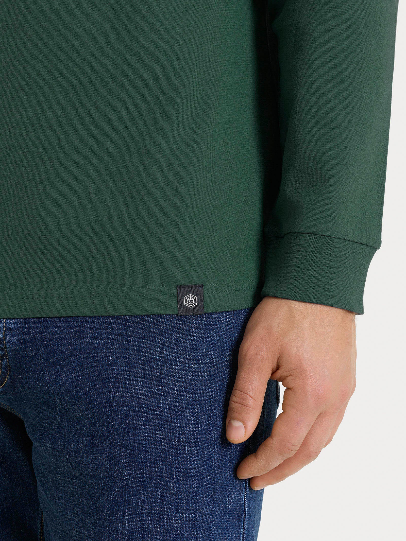 Maglietta a manica lunga in Heavy Duty Jersey - Pineneedle - Image 3