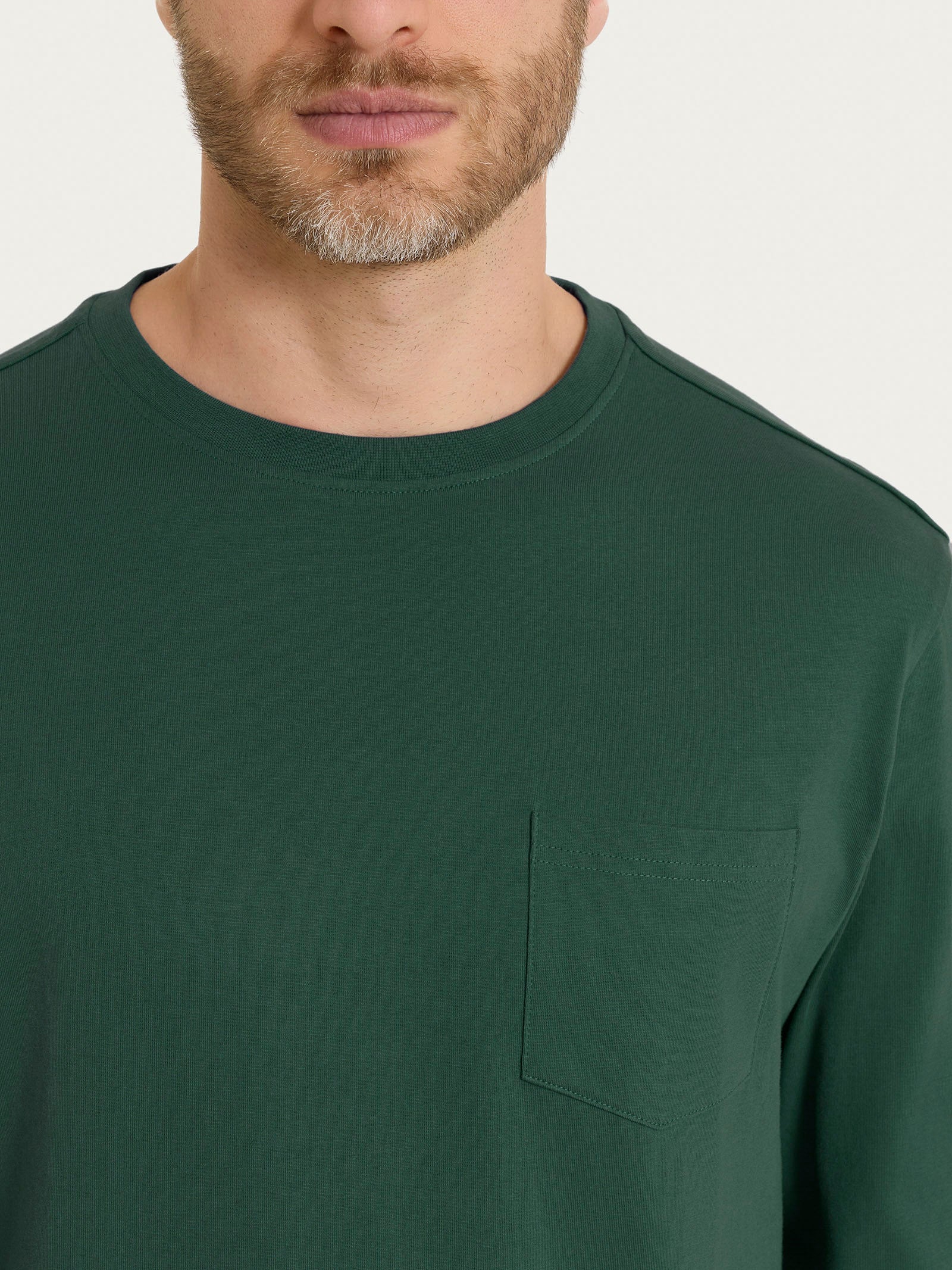 Maglietta a manica lunga in Heavy Duty Jersey - Pineneedle - Image 4