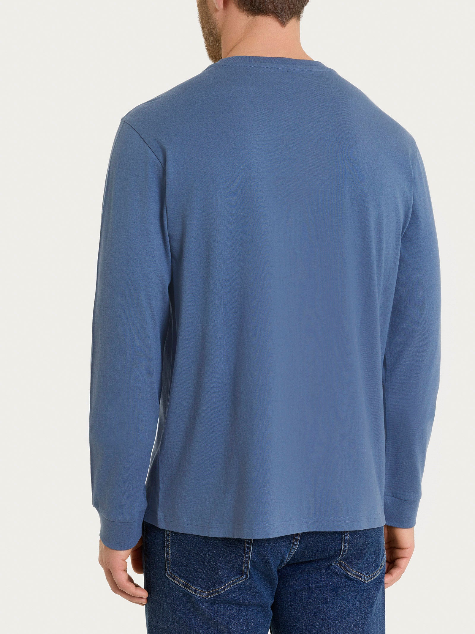 Maglietta a manica lunga in Heavy Duty Jersey - Vintage Indigo - Image 2