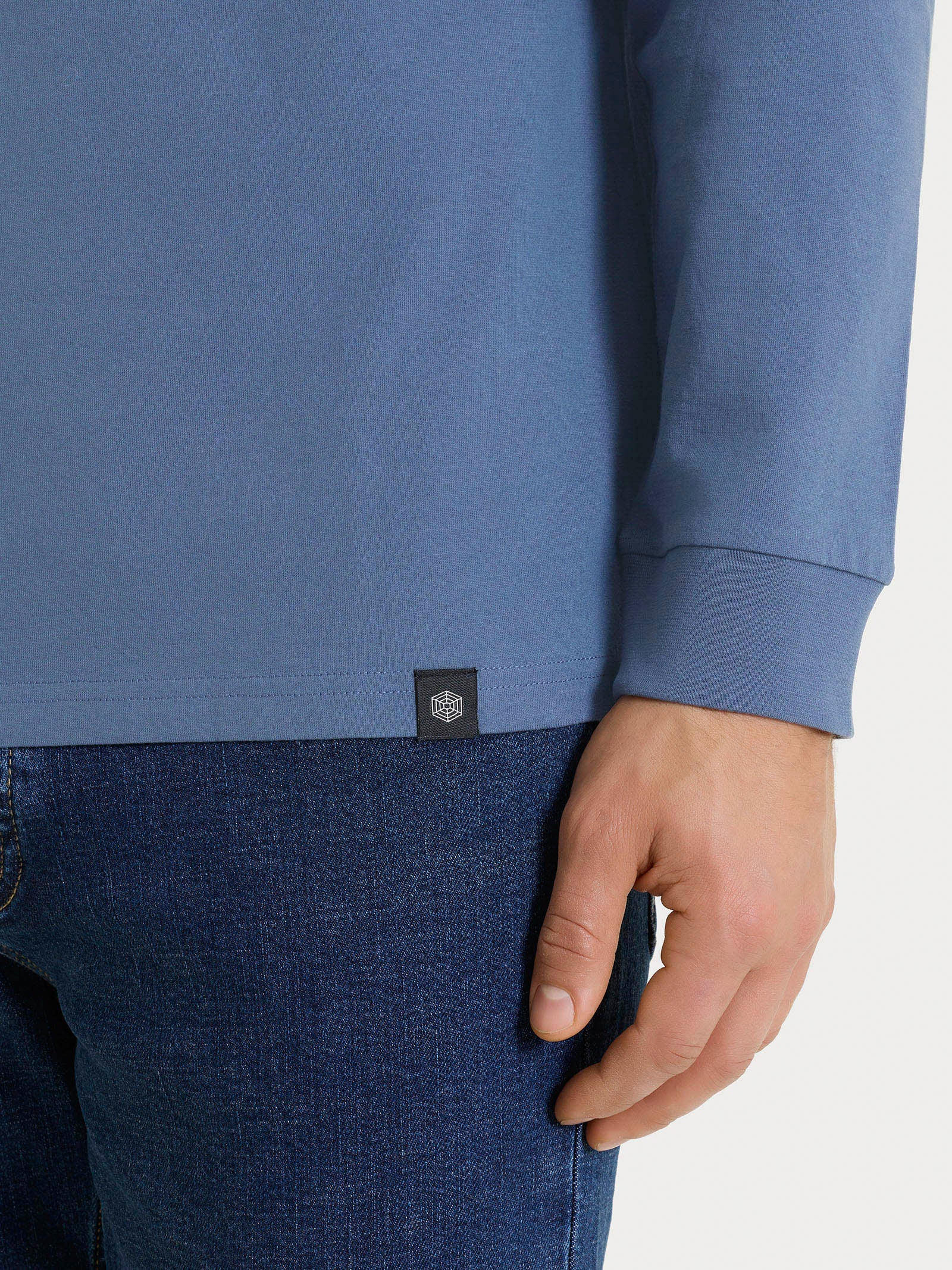 Maglietta a manica lunga in Heavy Duty Jersey - Vintage Indigo - Image 3