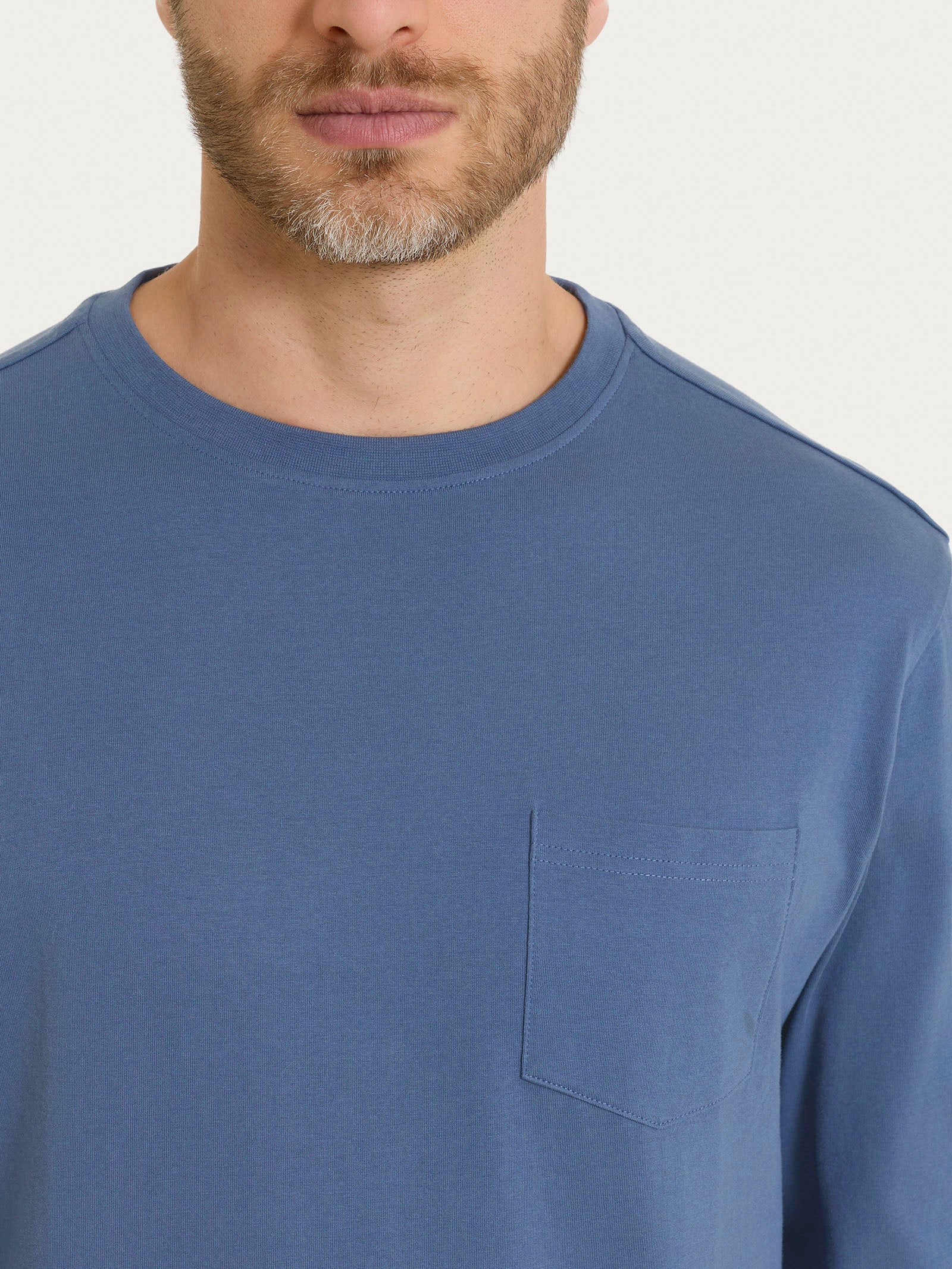 Maglietta a manica lunga in Heavy Duty Jersey - Vintage Indigo - Image 4
