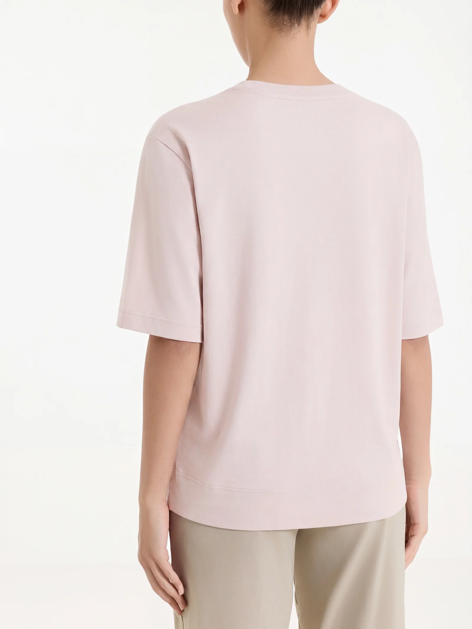 Maglietta boxy tinta unita in Ultralight - Pale Lilac - Image 2