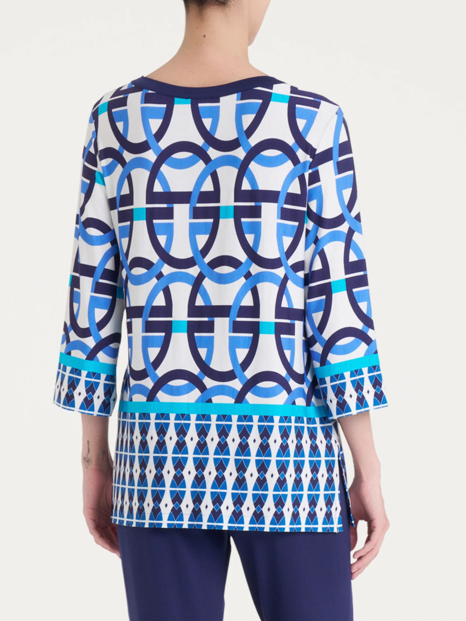Maglietta con cerchi in Viscosa Summer  - Fant. Strong Blue - Image 2