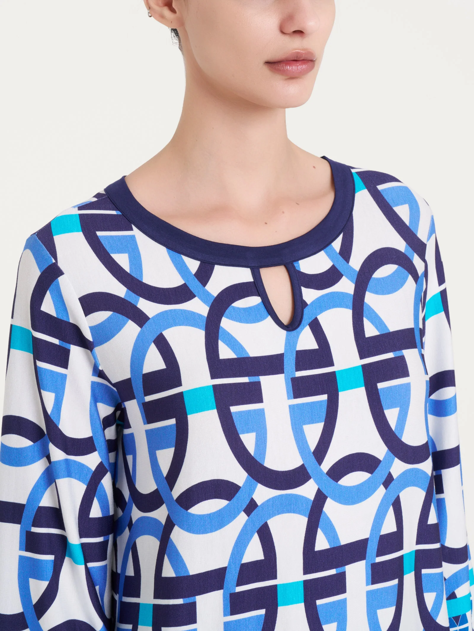 Maglietta con cerchi in Viscosa Summer  - Fant. Strong Blue - Image 3