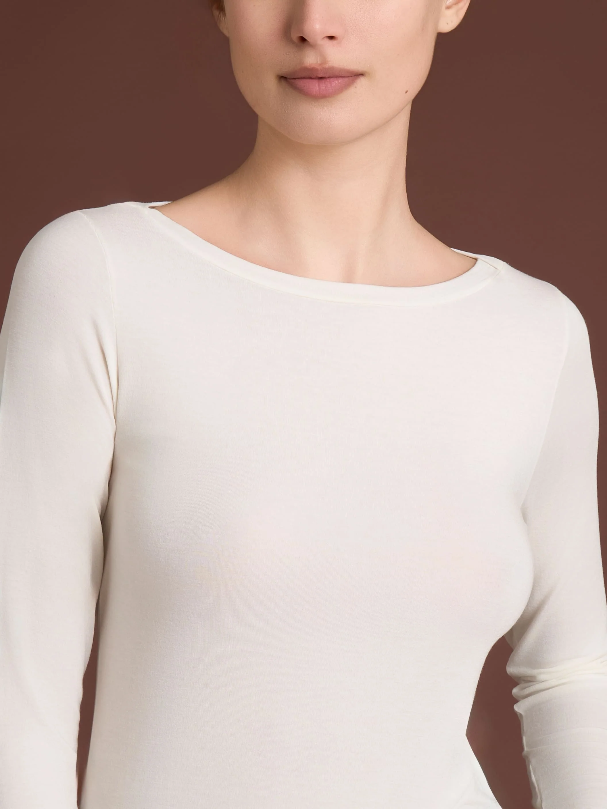 Maglietta con collo a barchetta in filato Tenderwool - Casha - Image 3