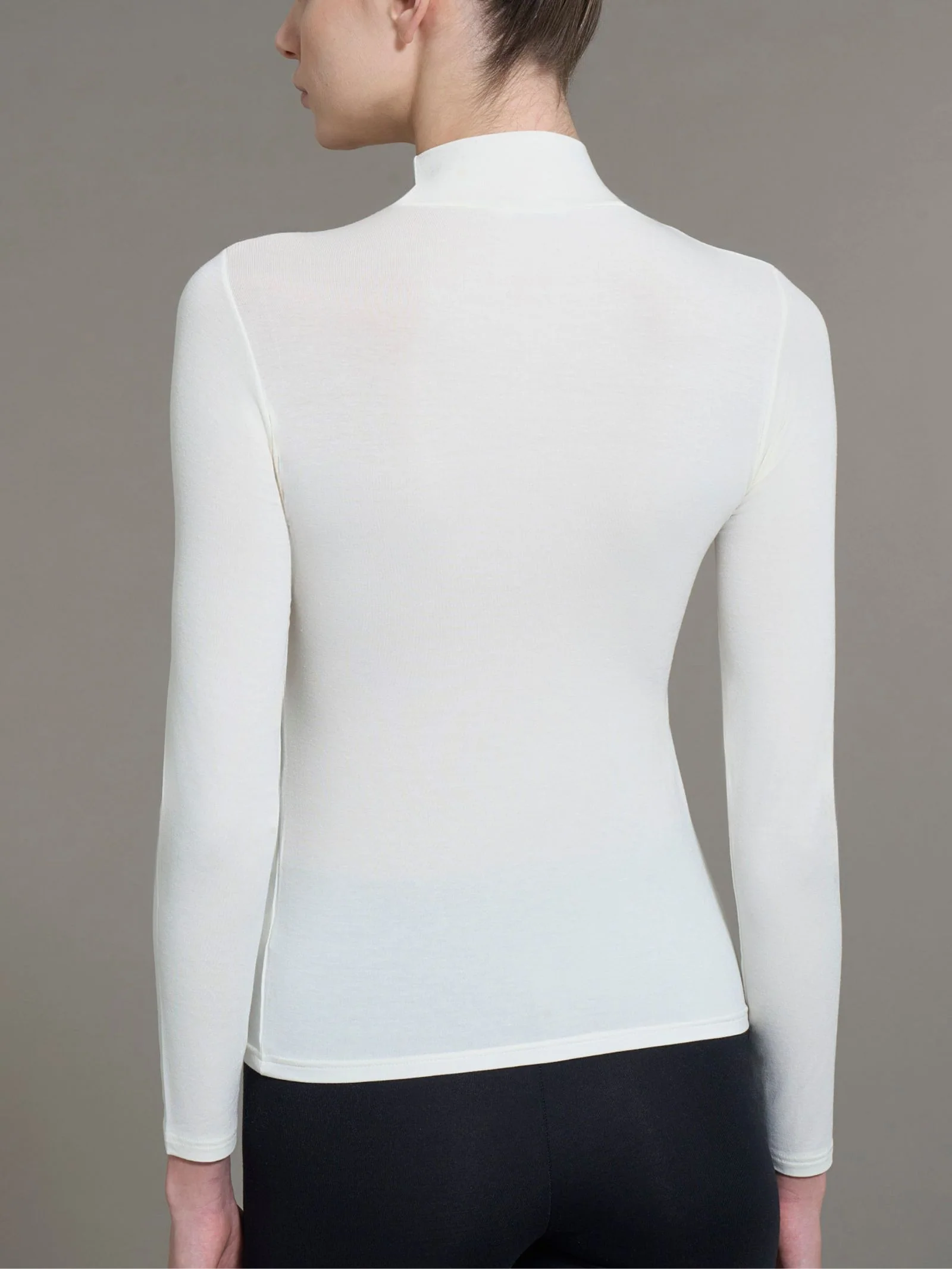 Maglietta con collo lupetto in filato Tenderwool - Casha - Image 3