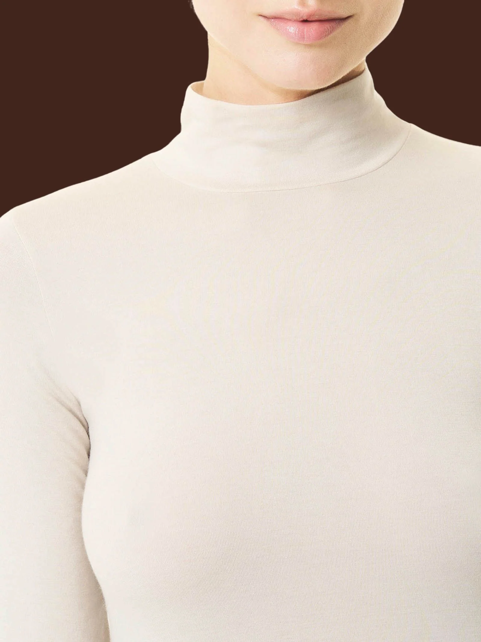 Maglietta con collo lupetto in filato Tenderwool - Casha - Image 4