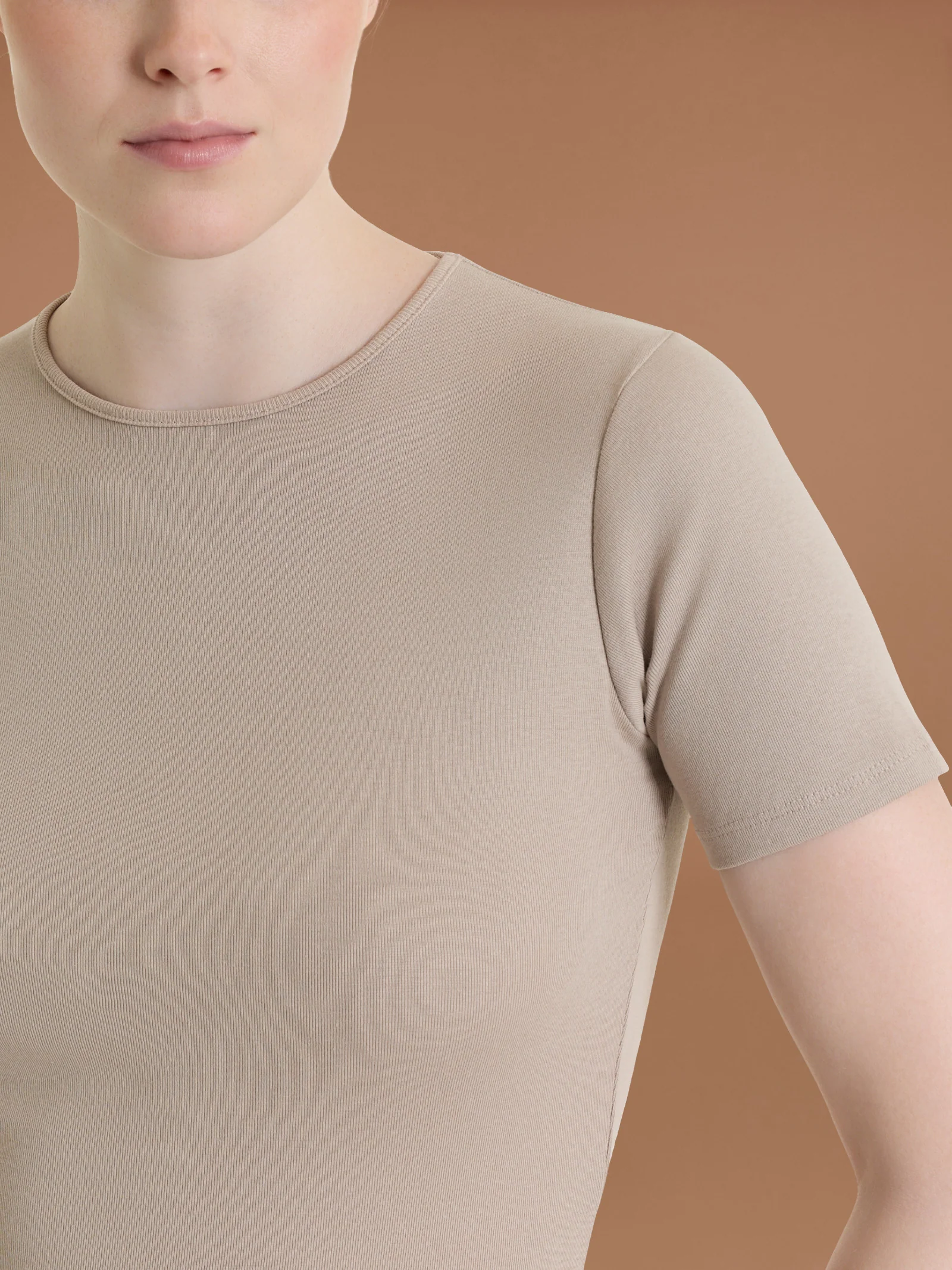 Maglietta con girocollo chiuso in Thermo Cotton - String - Image 3