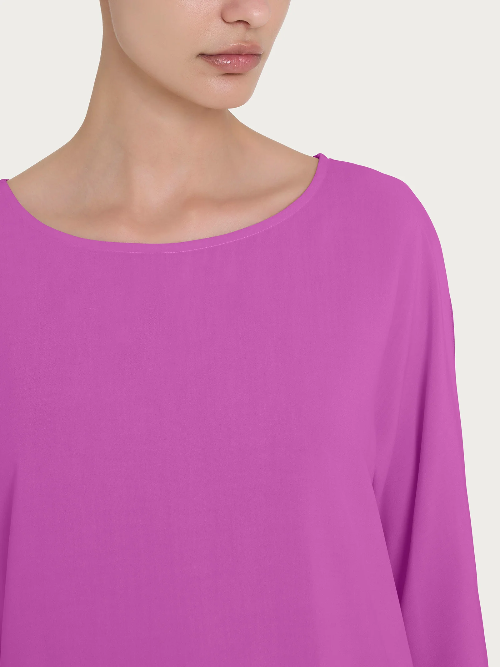 Maglietta con manica 3/4 kimono in Misto Viscosa - Cattleya Orchid - Image 3