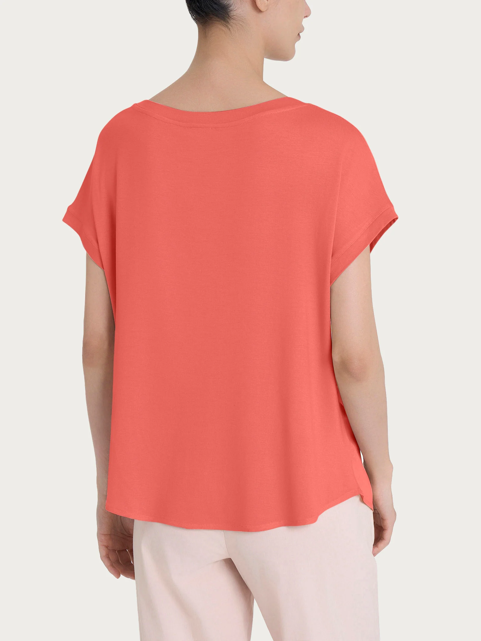 Maglietta con manica corta kimono in Misto Viscosa - Dubarry - Image 2