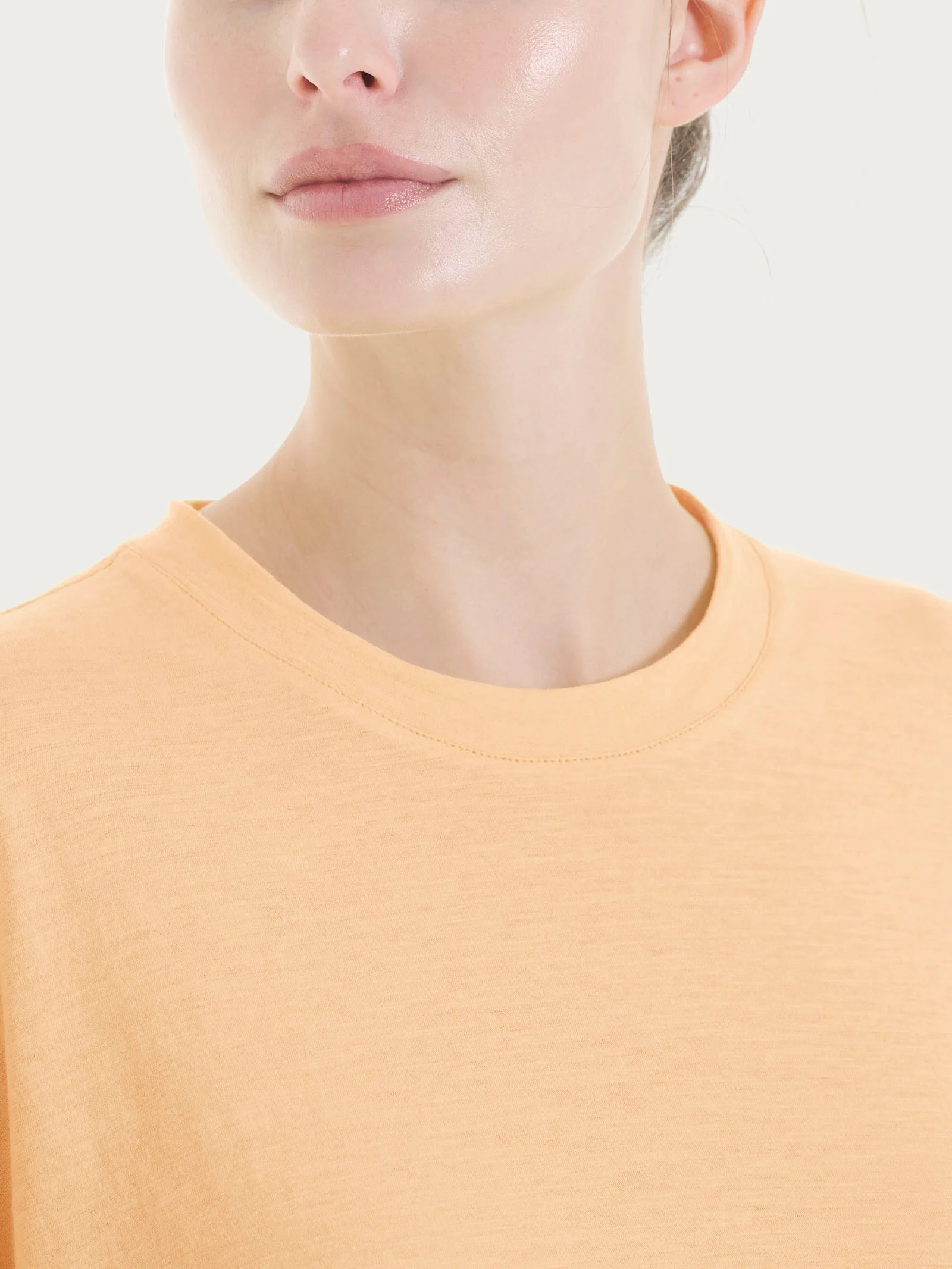 Maglietta con manica over in Slub Jersey - Peach Cobbler - Image 4