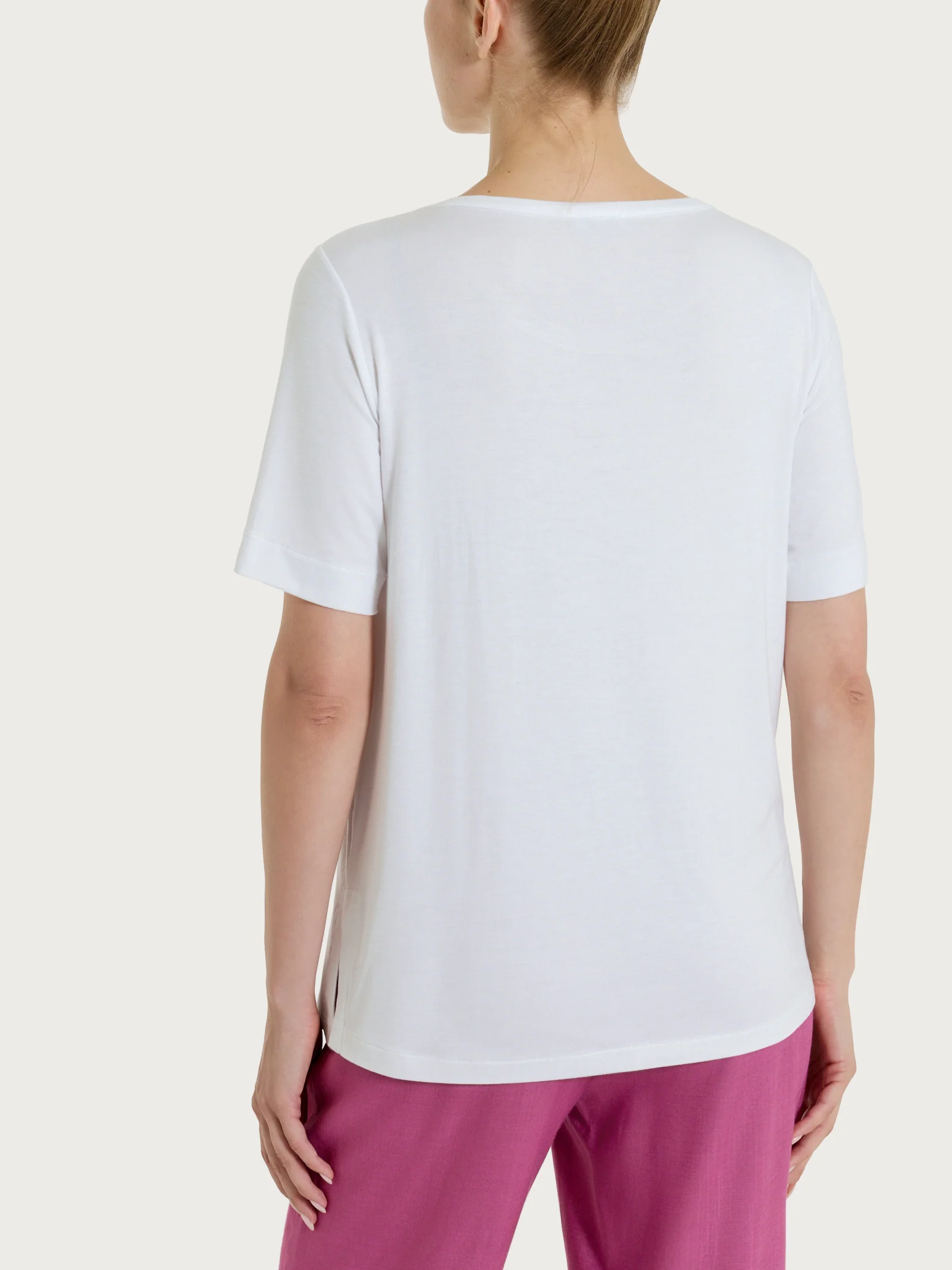 Maglietta con stampa in Viscosa Summer - Fant.White - Image 2