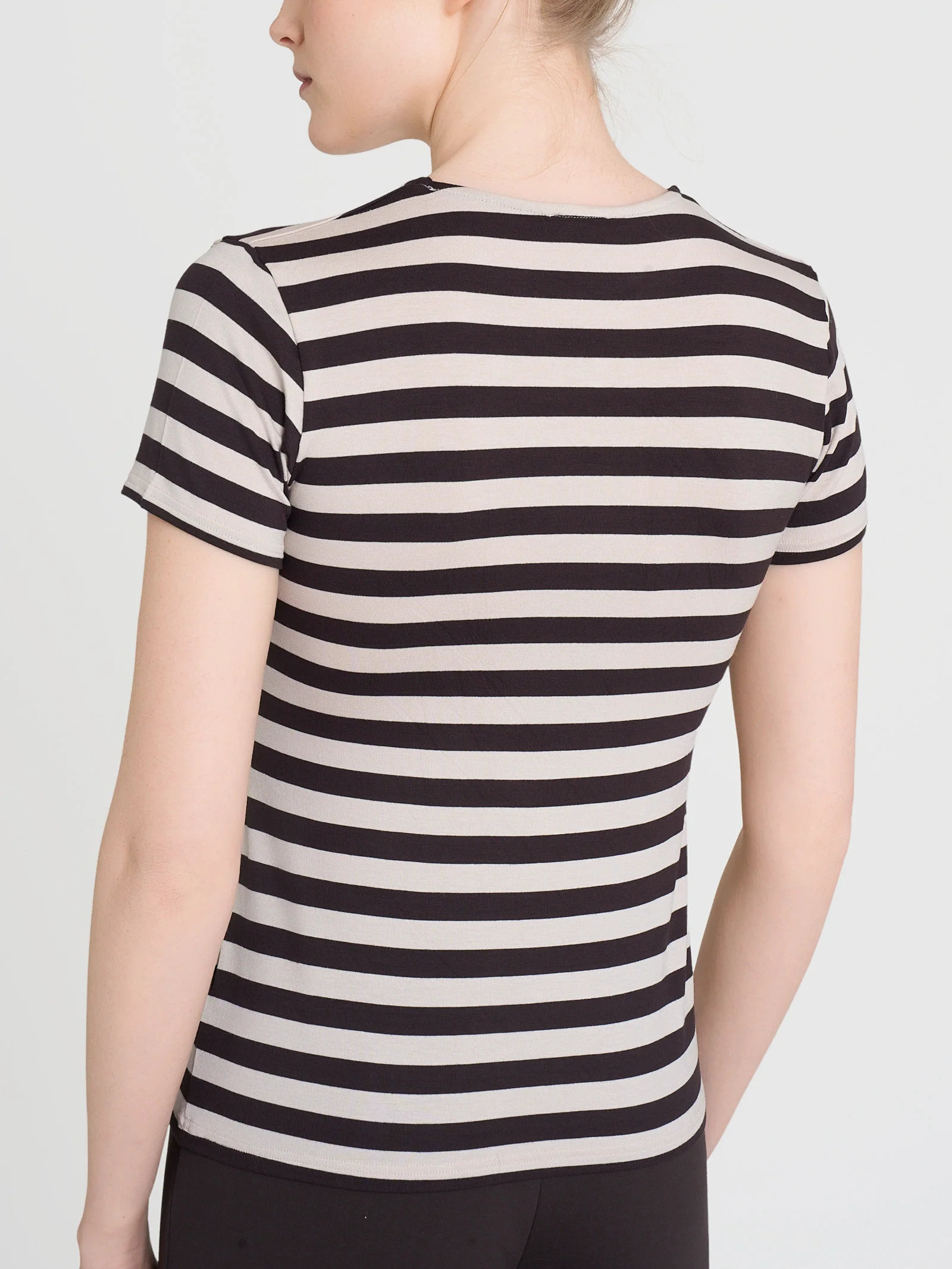 Maglietta con stripes e maniche corte in Viscosa Summer - Fant. Chocolate Torte Riga Pari - Image 2