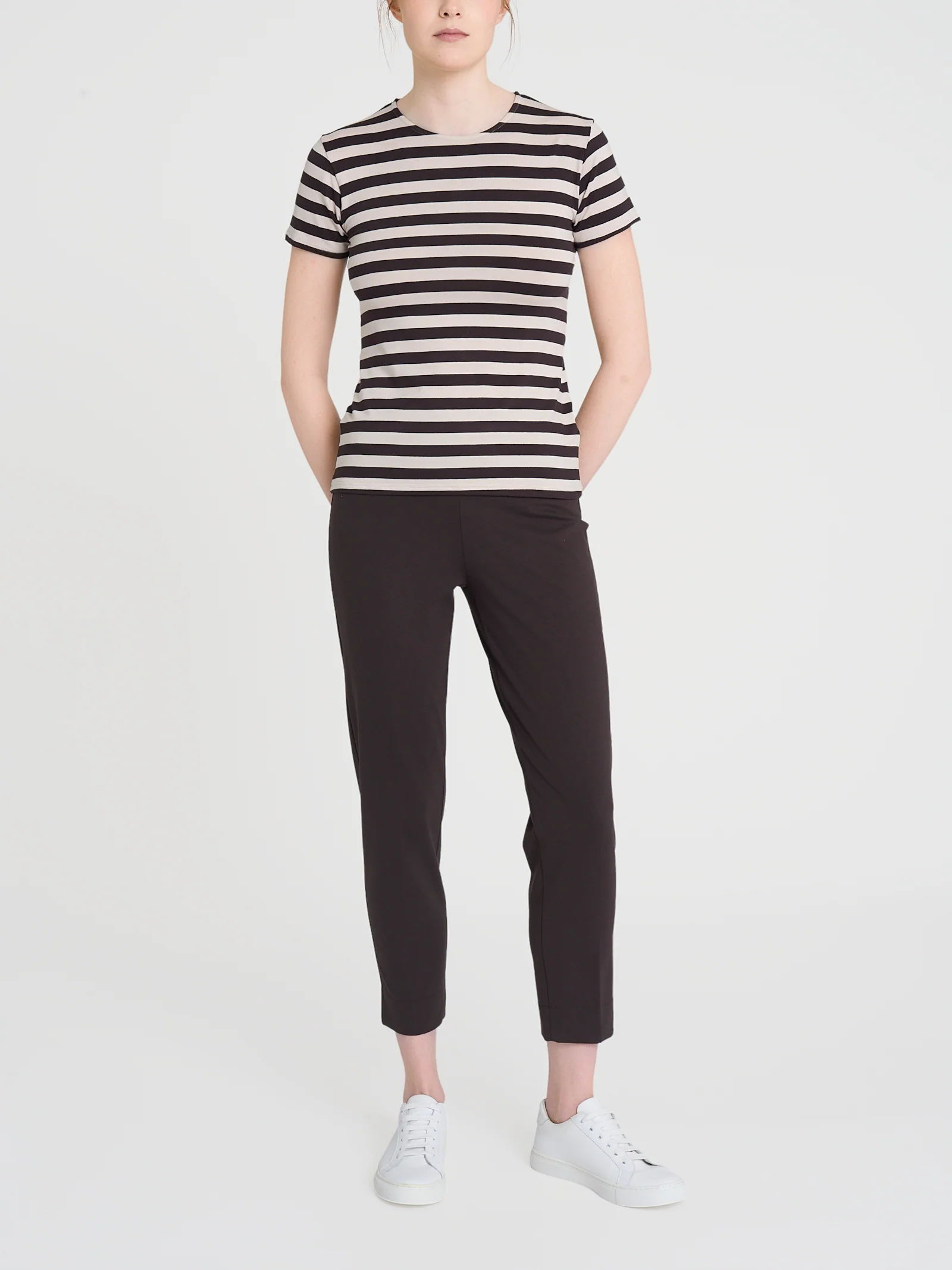 Maglietta con stripes e maniche corte in Viscosa Summer - Fant. Chocolate Torte Riga Pari - Image 4