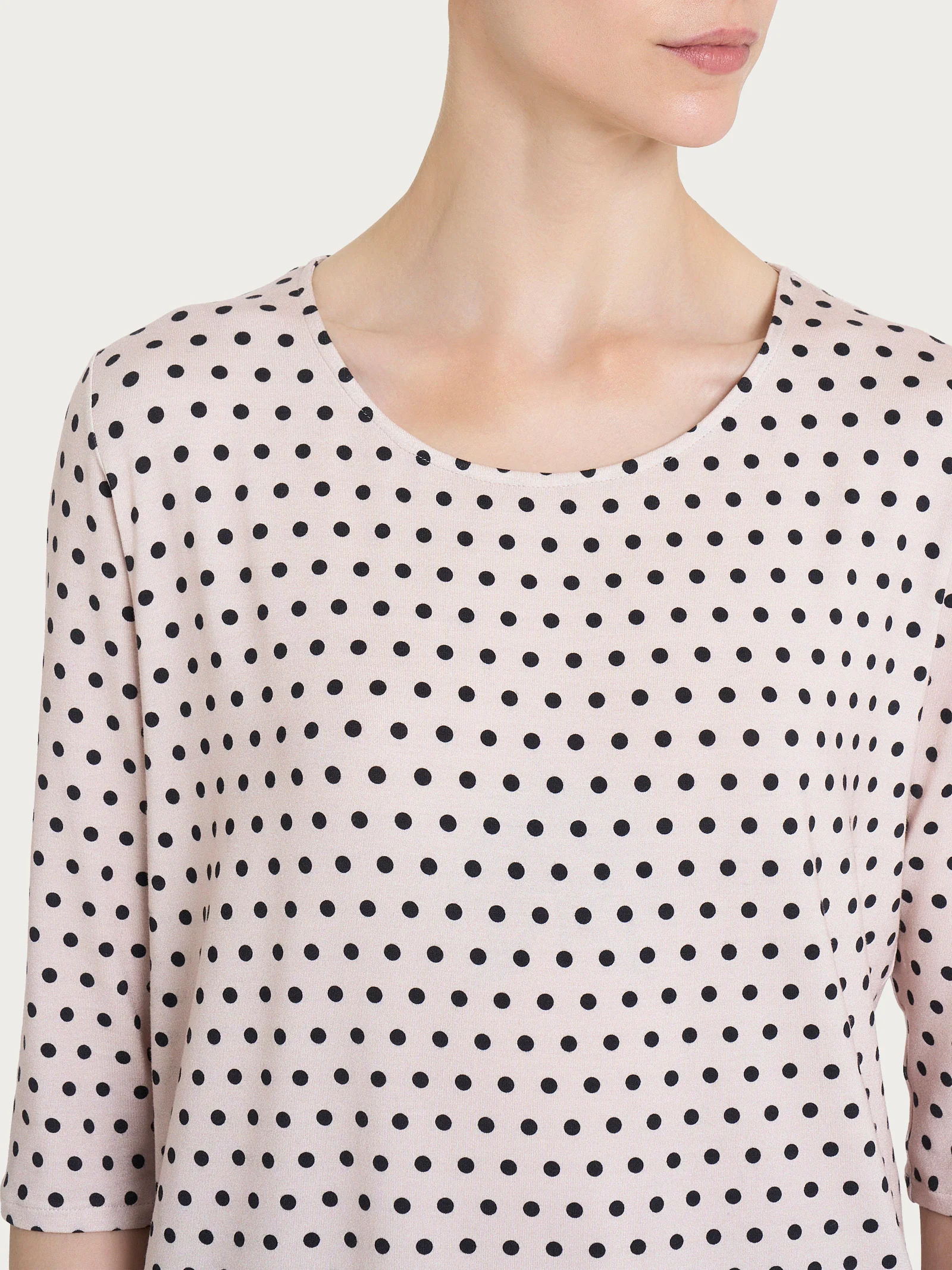 Maglietta girocollo con dots in Viscosa Summer - Fant.Champignon - Image 3
