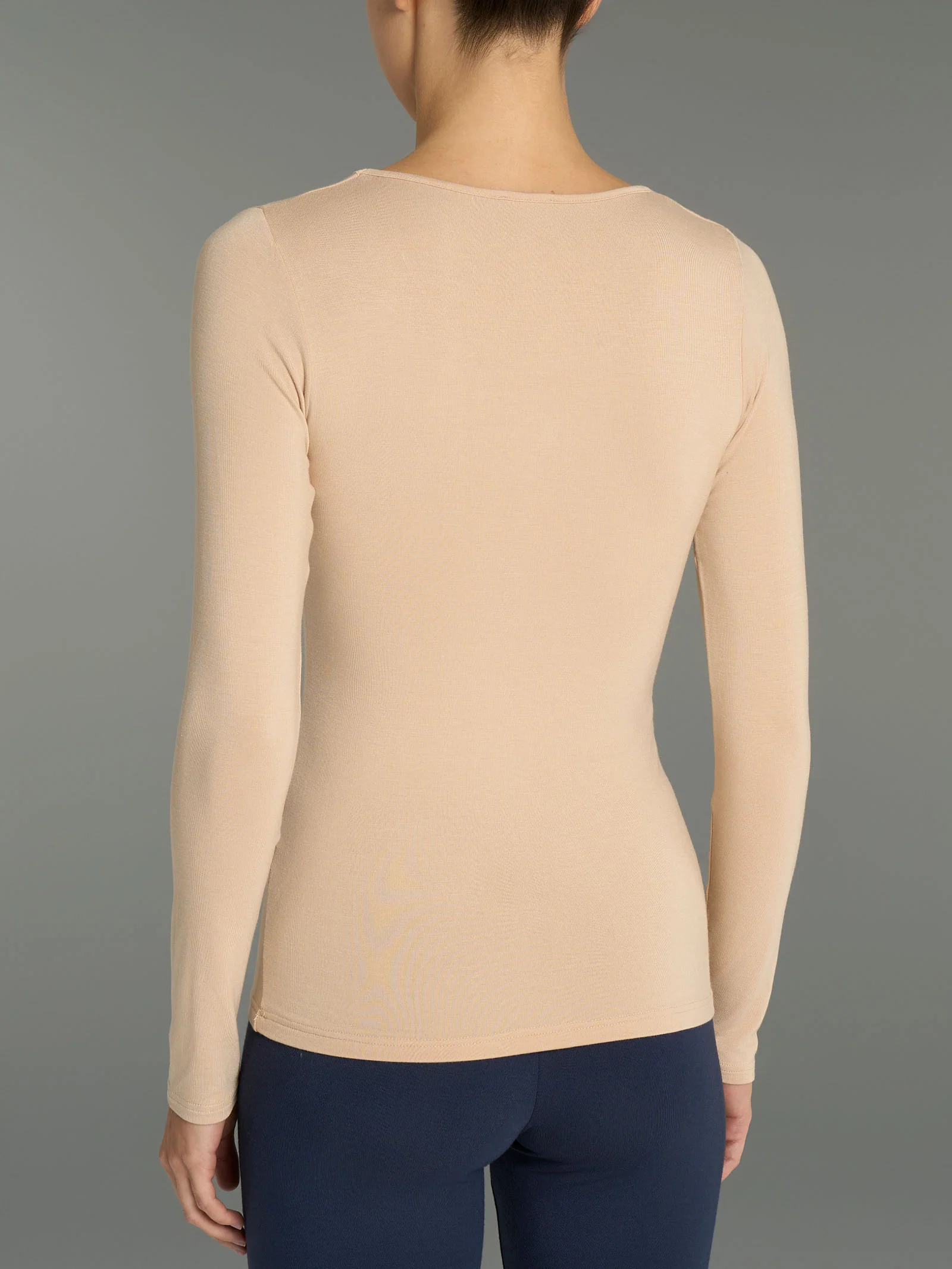 Maglietta girocollo in Eco Viscosa - Irish Cream - Image 2