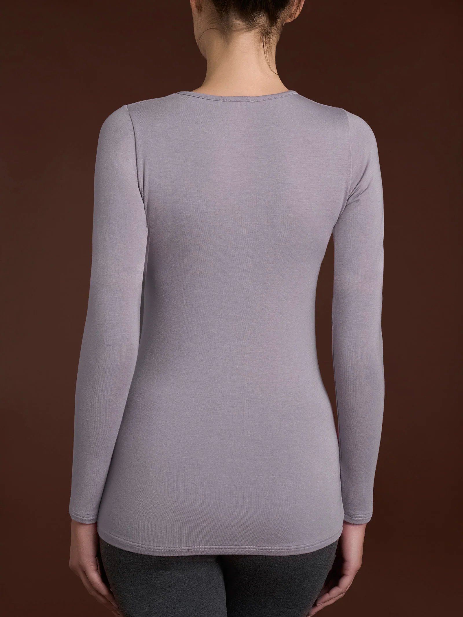 Maglietta girocollo in Eco Viscosa - Thistle - Image 2