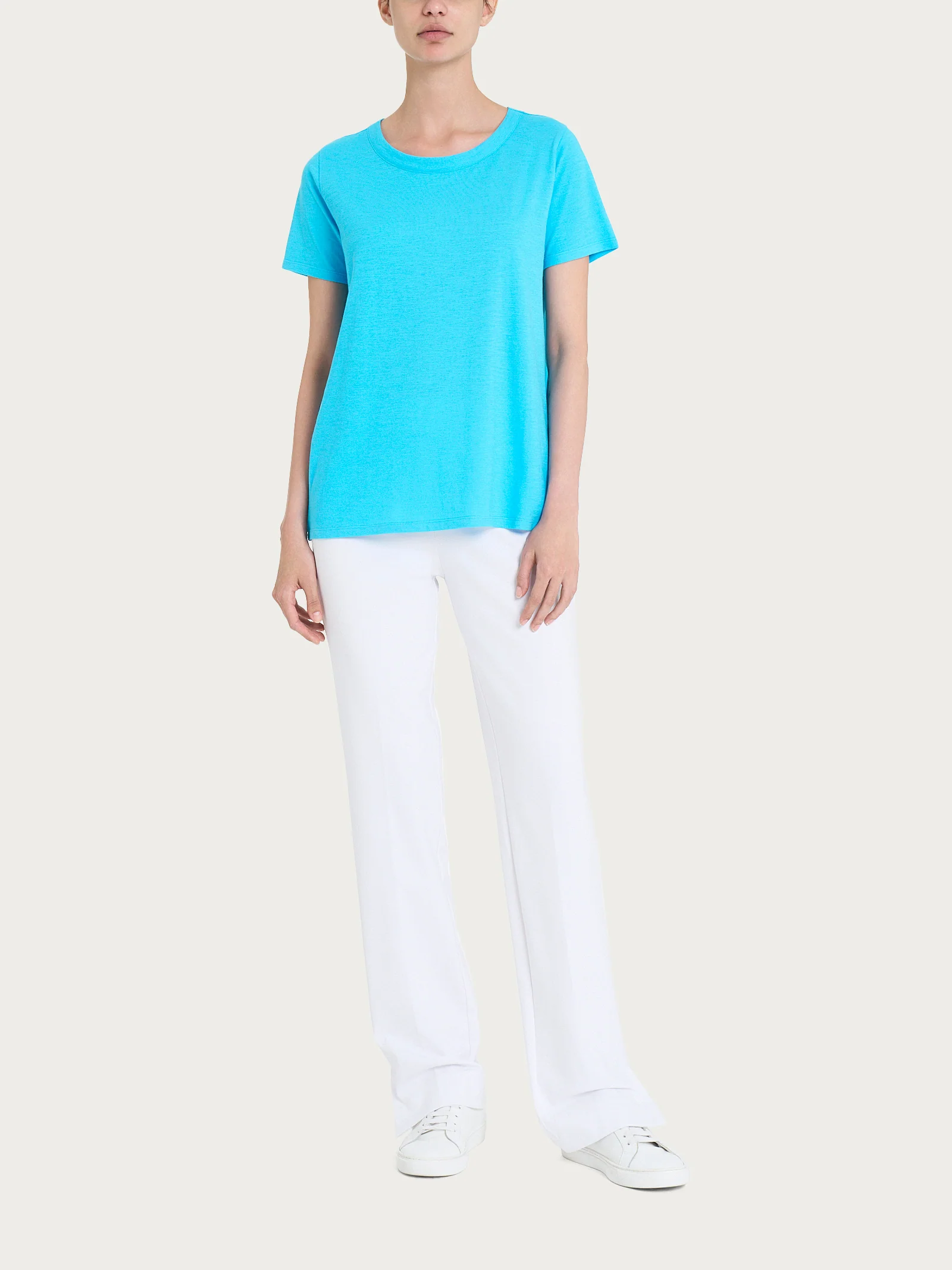 Maglietta girocollo in slub jersey di cotone - Aquarius - Image 4