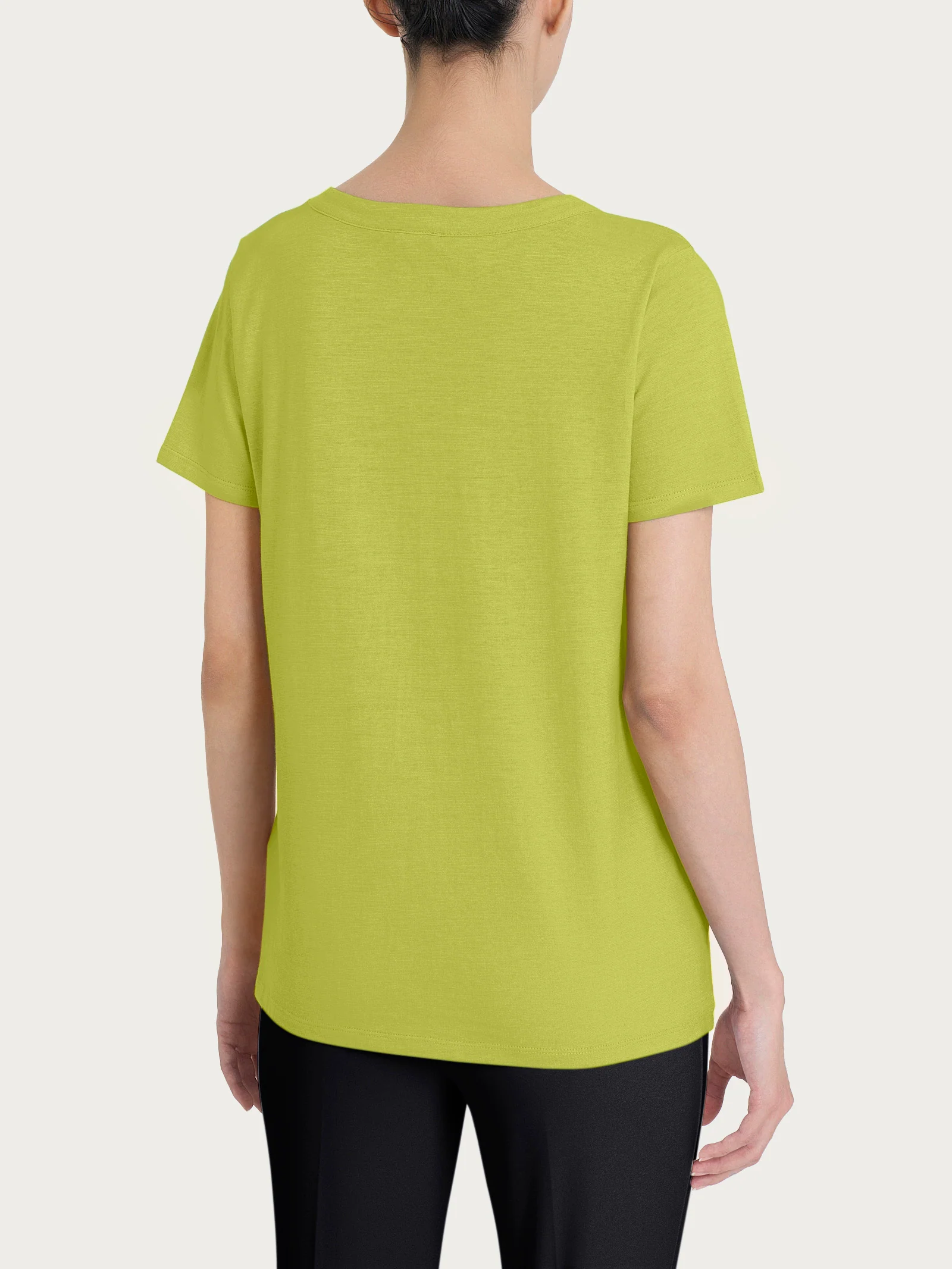 Maglietta girocollo in slub jersey di cotone - Grenoble Green - Image 2
