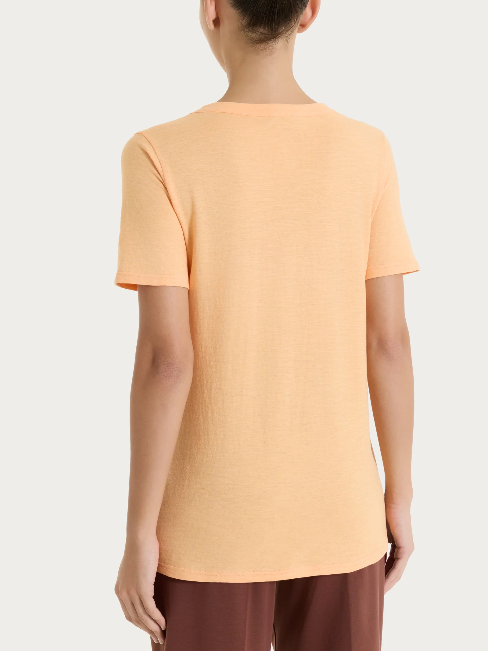 Maglietta girocollo in slub jersey di cotone - Peach Cobbler - Image 2