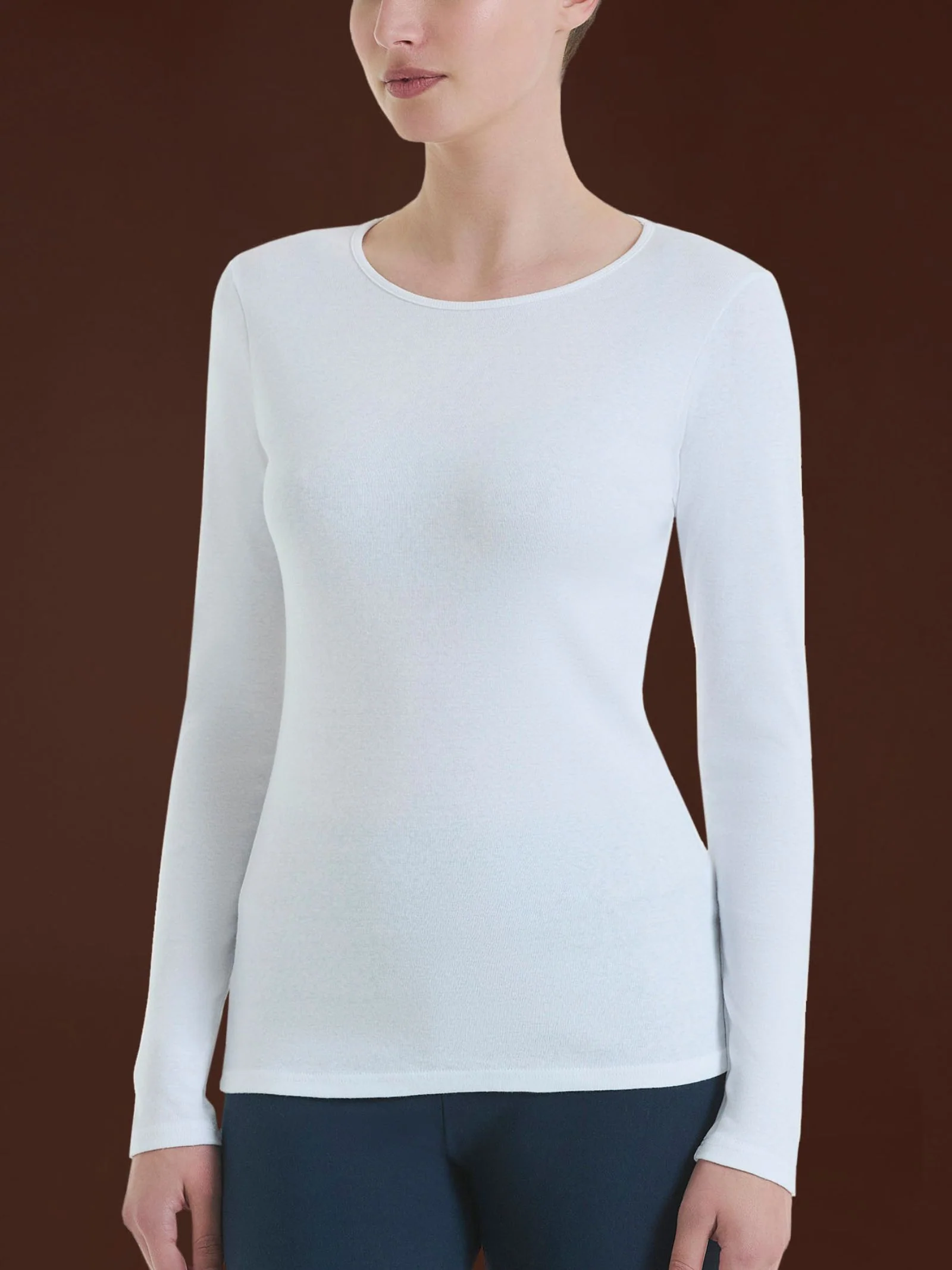 Maglietta girocollo in Thermo Cotton - Bottiglia - Image 2