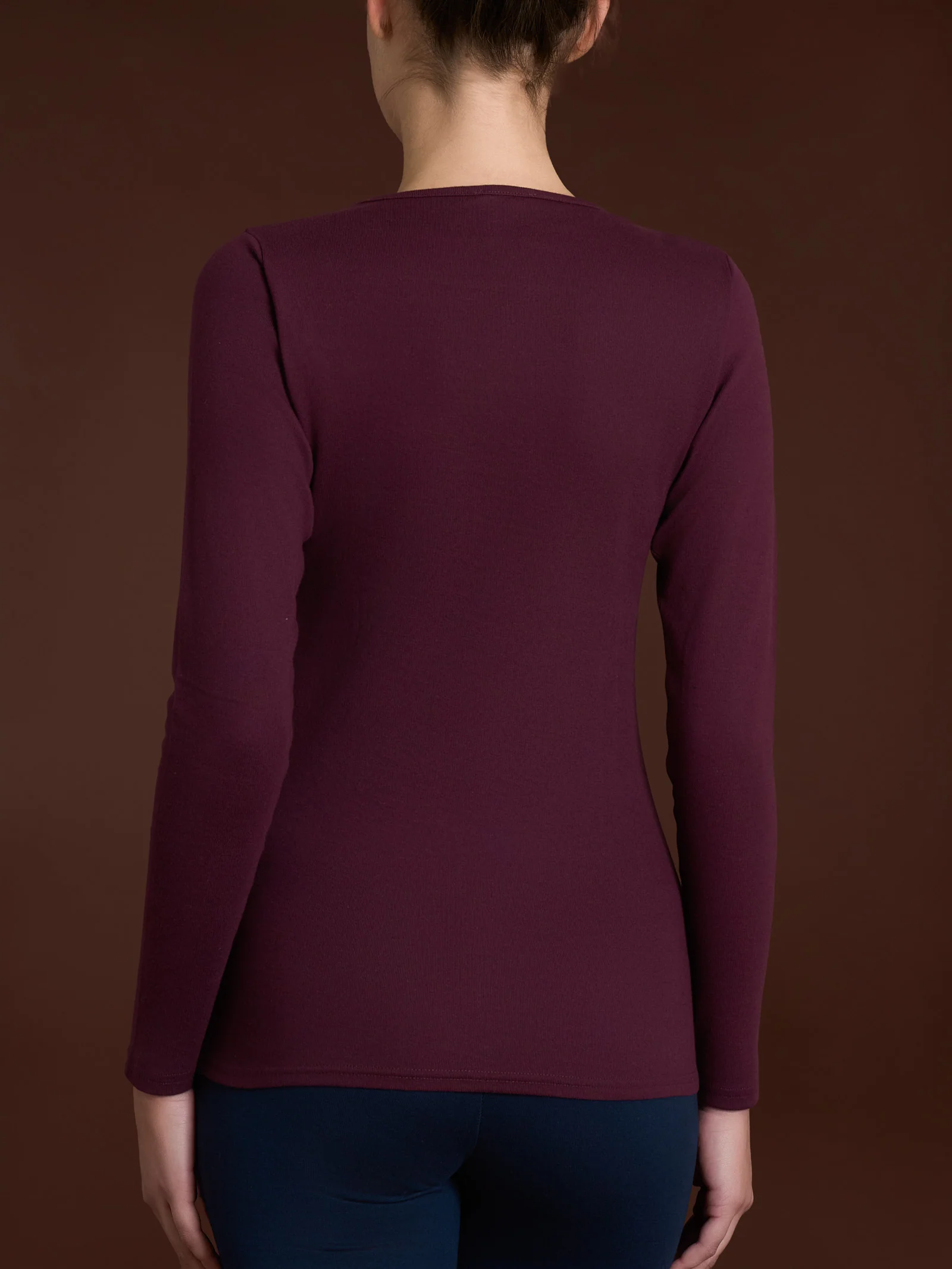 Maglietta girocollo in Thermo Cotton - Fig - Image 2