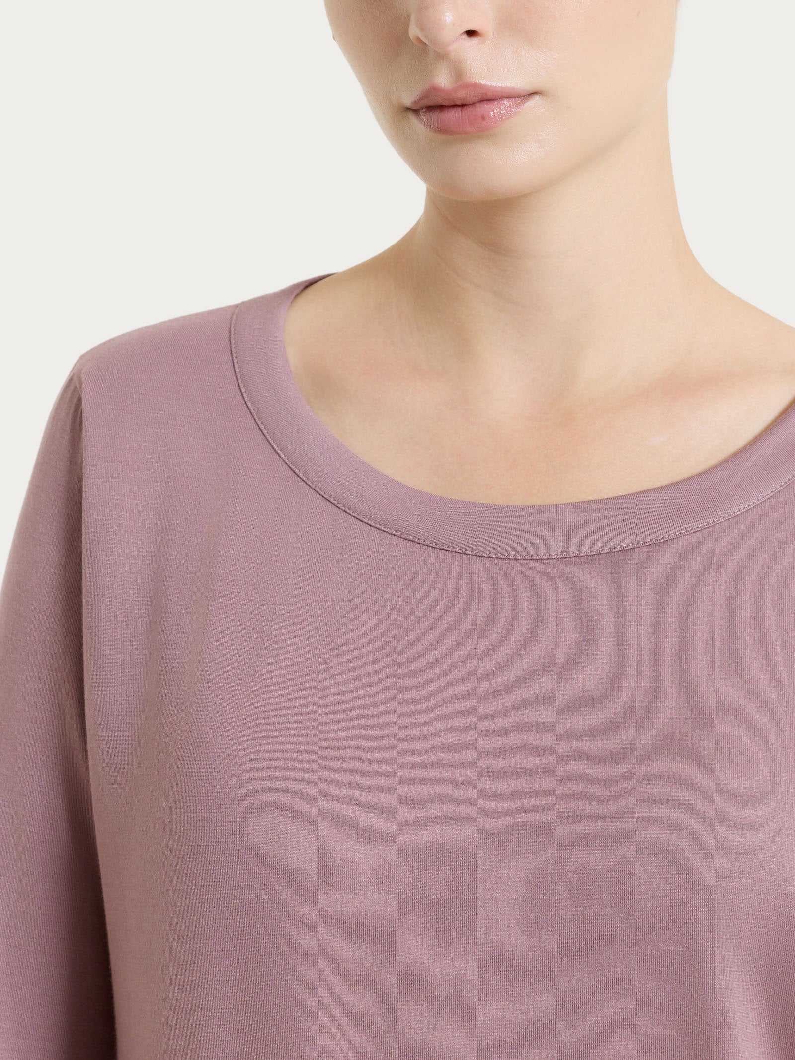 Maglietta girocollo in Viscosa Summer - Twilight Mauve - Image 4