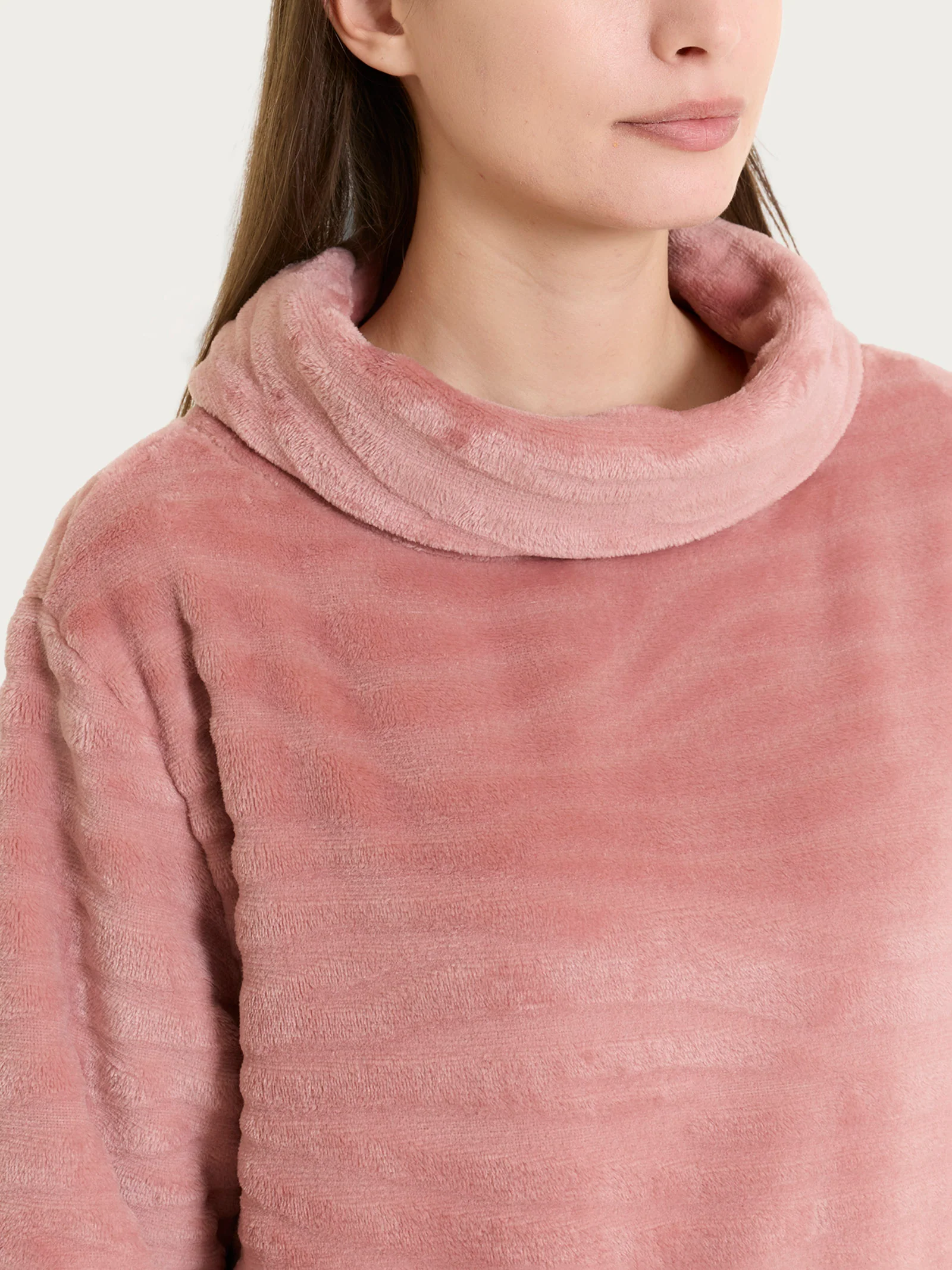 Maxi maglia in Coral Fleece - Cork - Image 4