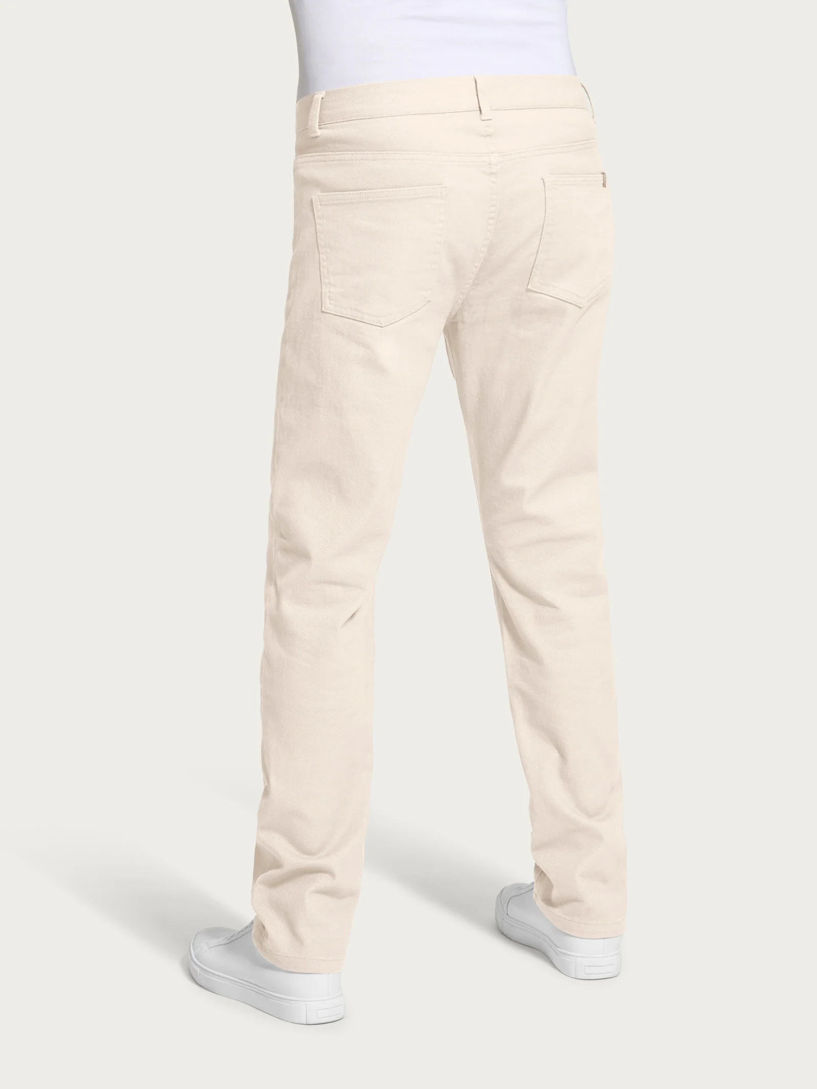 Pantalone 5 tasche in Raw Twill di cotone elasticizzato - Champignon - Image 2
