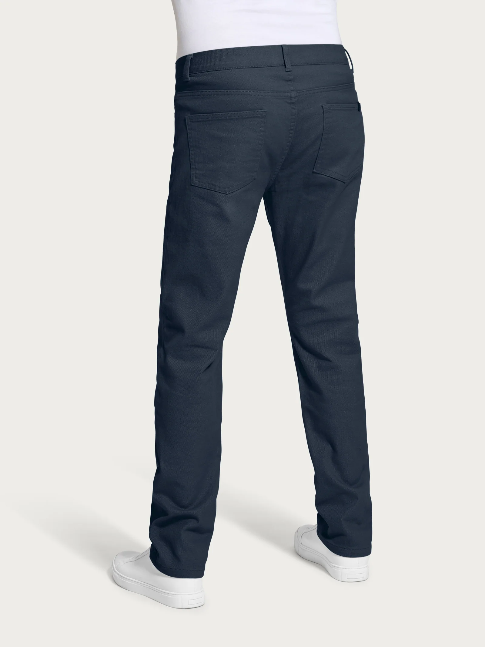 Pantalone 5 tasche in Raw Twill di cotone elasticizzato - India Ink - Image 2