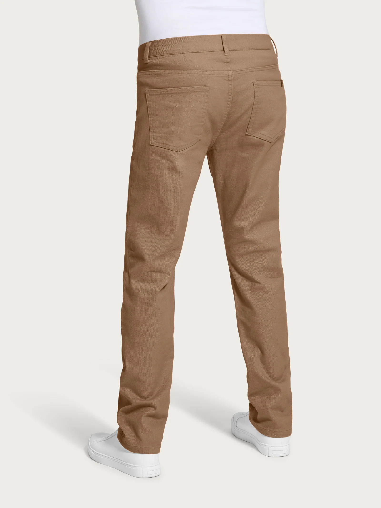Pantalone 5 tasche in Raw Twill di cotone elasticizzato - Tiger's Eye - Image 2