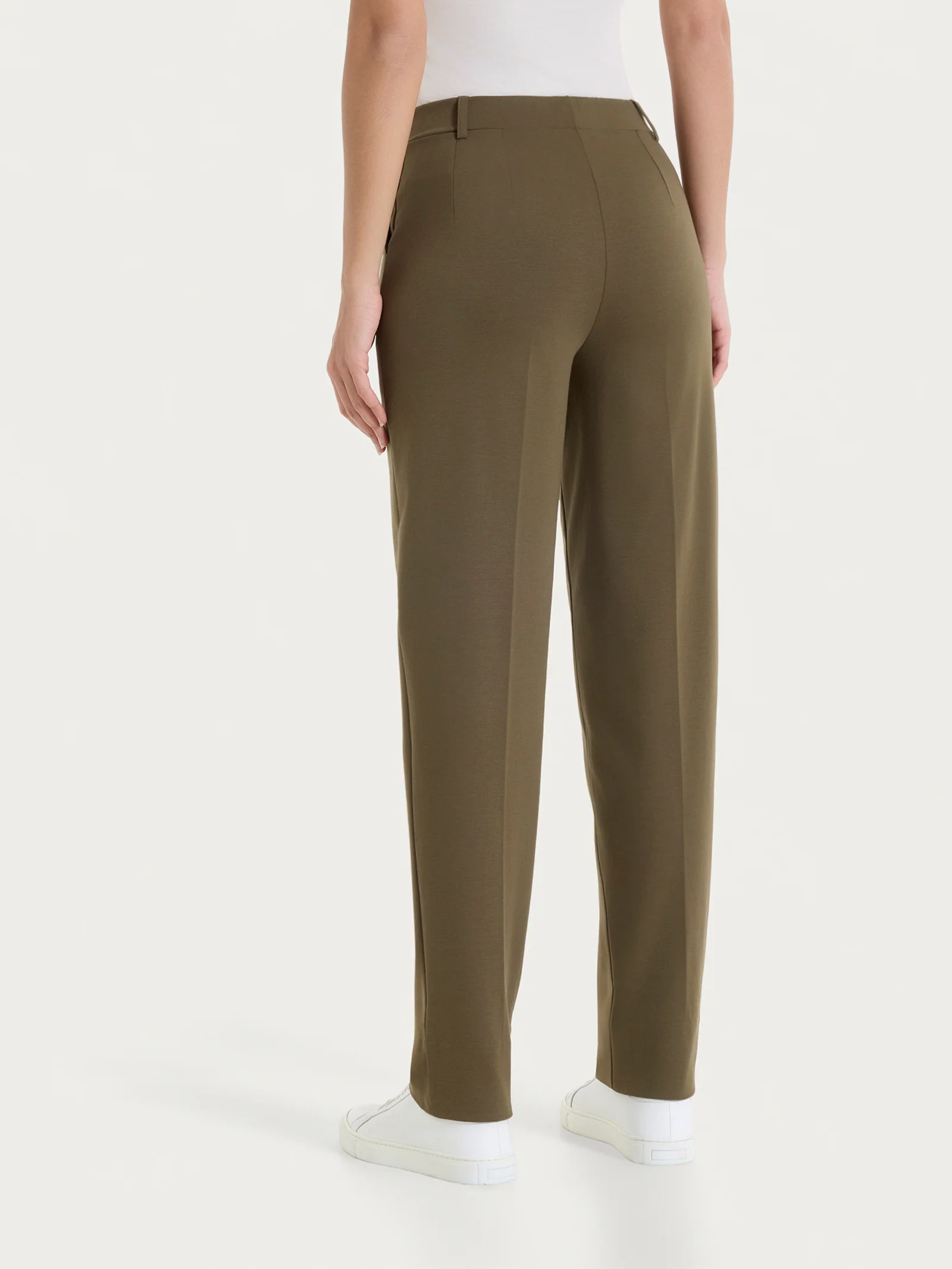 Pantalone a carota con tasche in Compact Light  - Dark Olive - Image 4