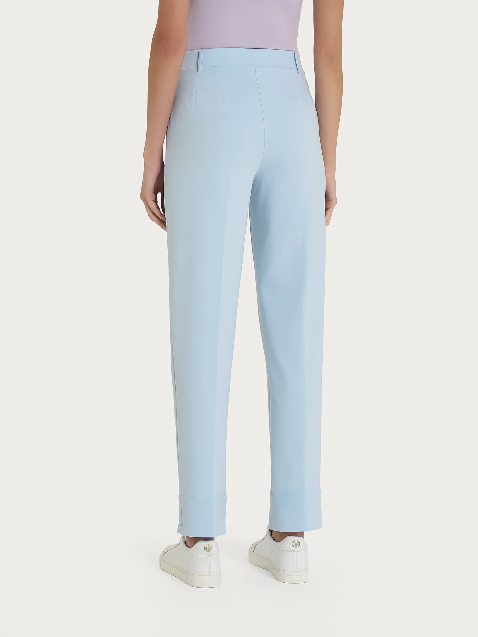 Pantalone a carota con tasche in Compact Light  - Skyway - Image 5