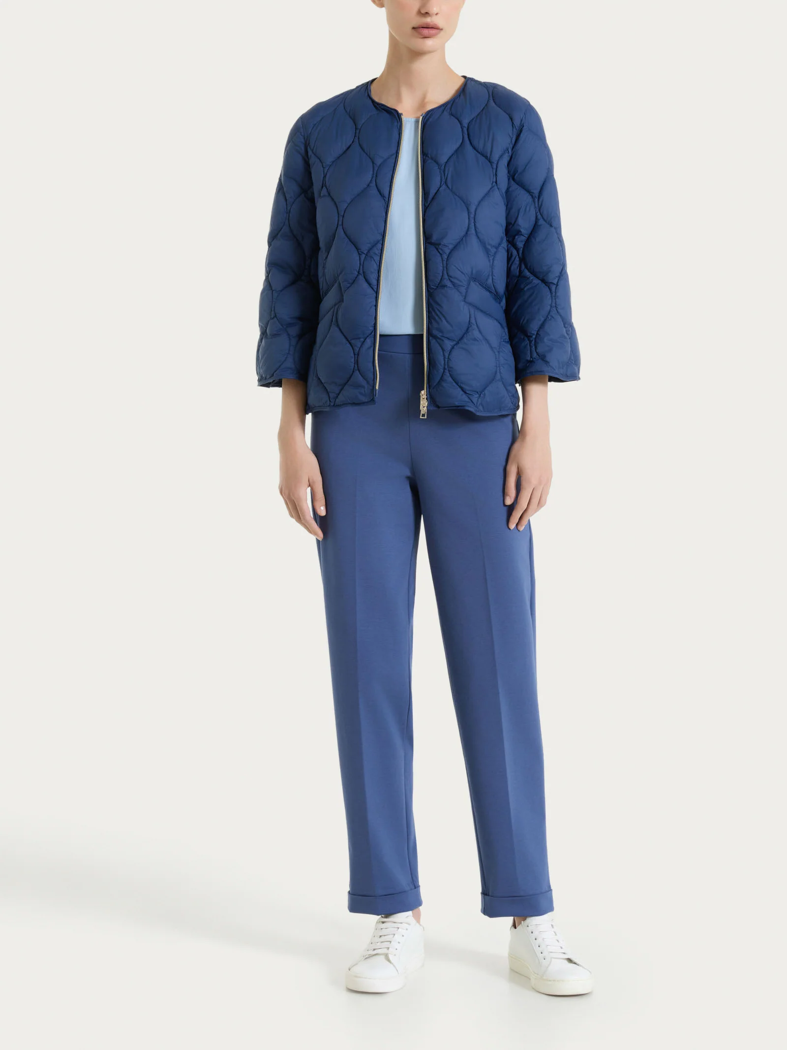 Pantalone a carota con tasche in Compact Light  - Oceana - Image 6