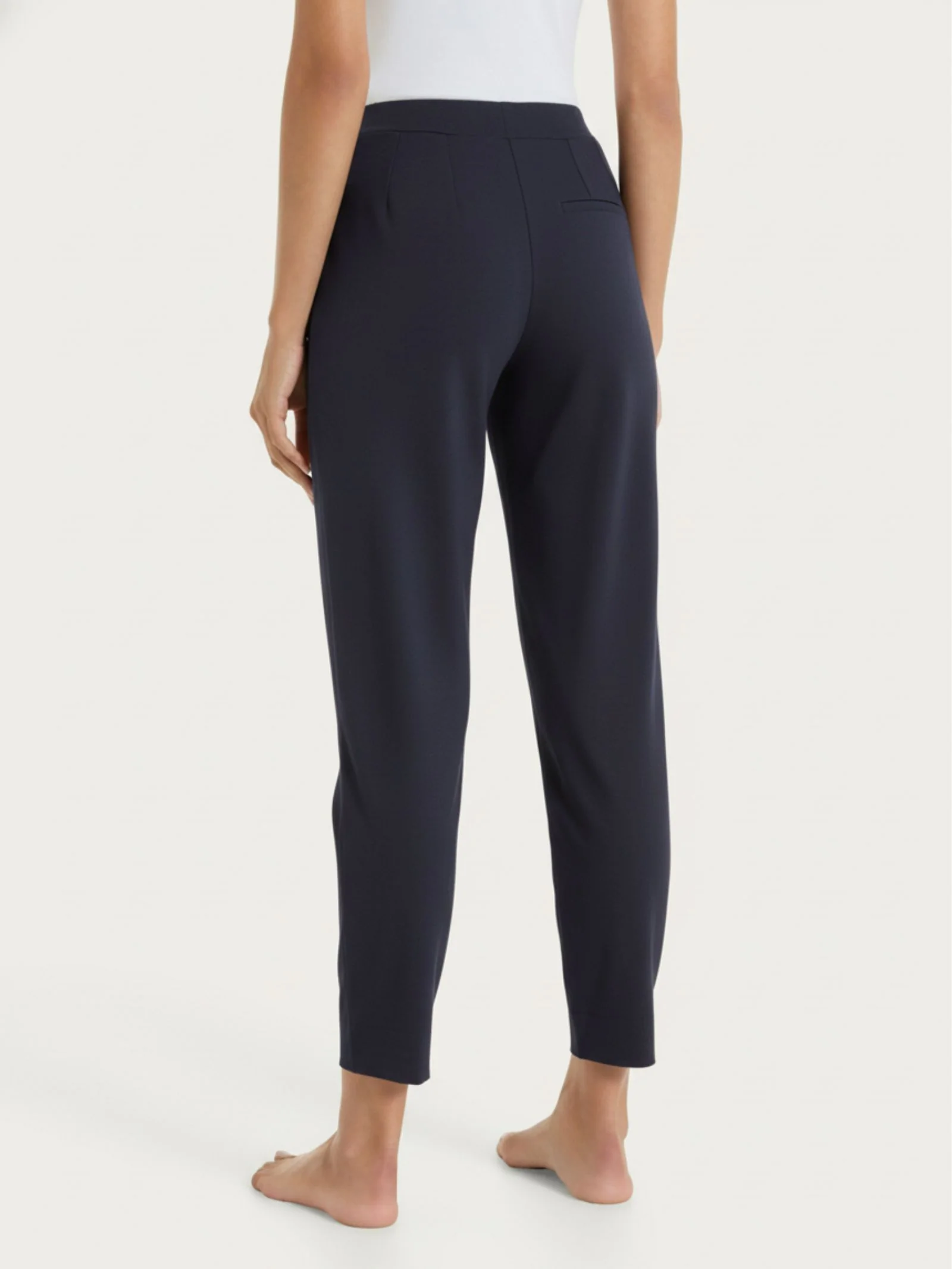 Pantalone a carota con tasche in Jersey di Cotone - Bleu - Image 2