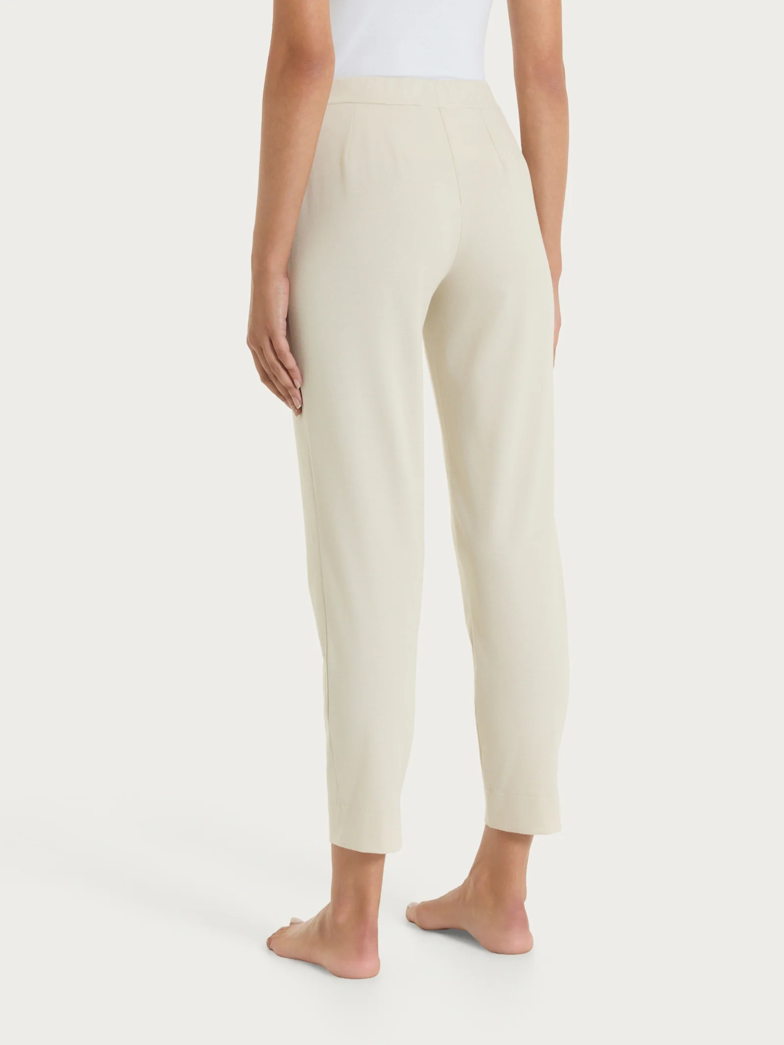 Pantalone a carota con tasche in Jersey di Cotone - Champignon - Image 2