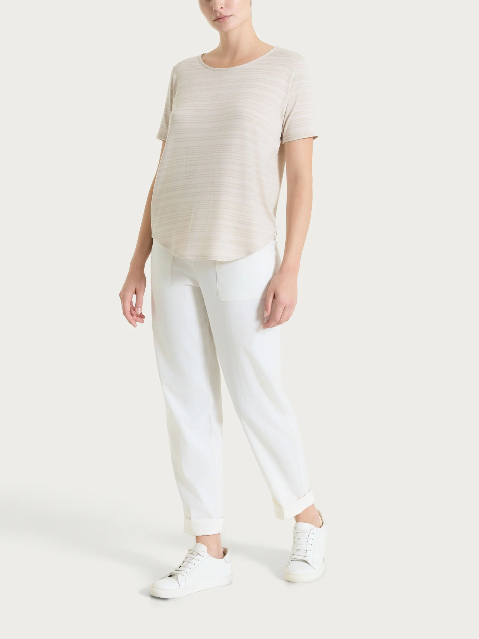 Pantalone a carota con tasche in Linen Super Fresh - Candido - Image 8