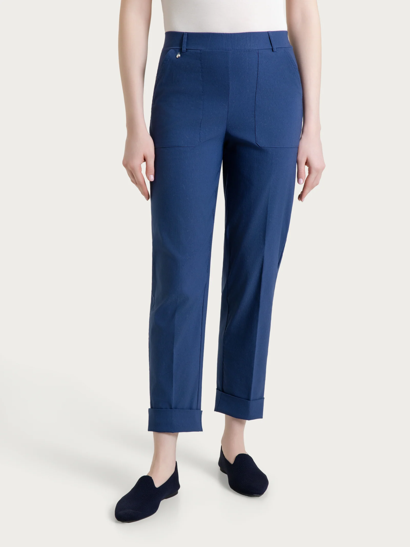 Pantalone a carota con tasche in Linen Super Fresh - Oceana - Image 2